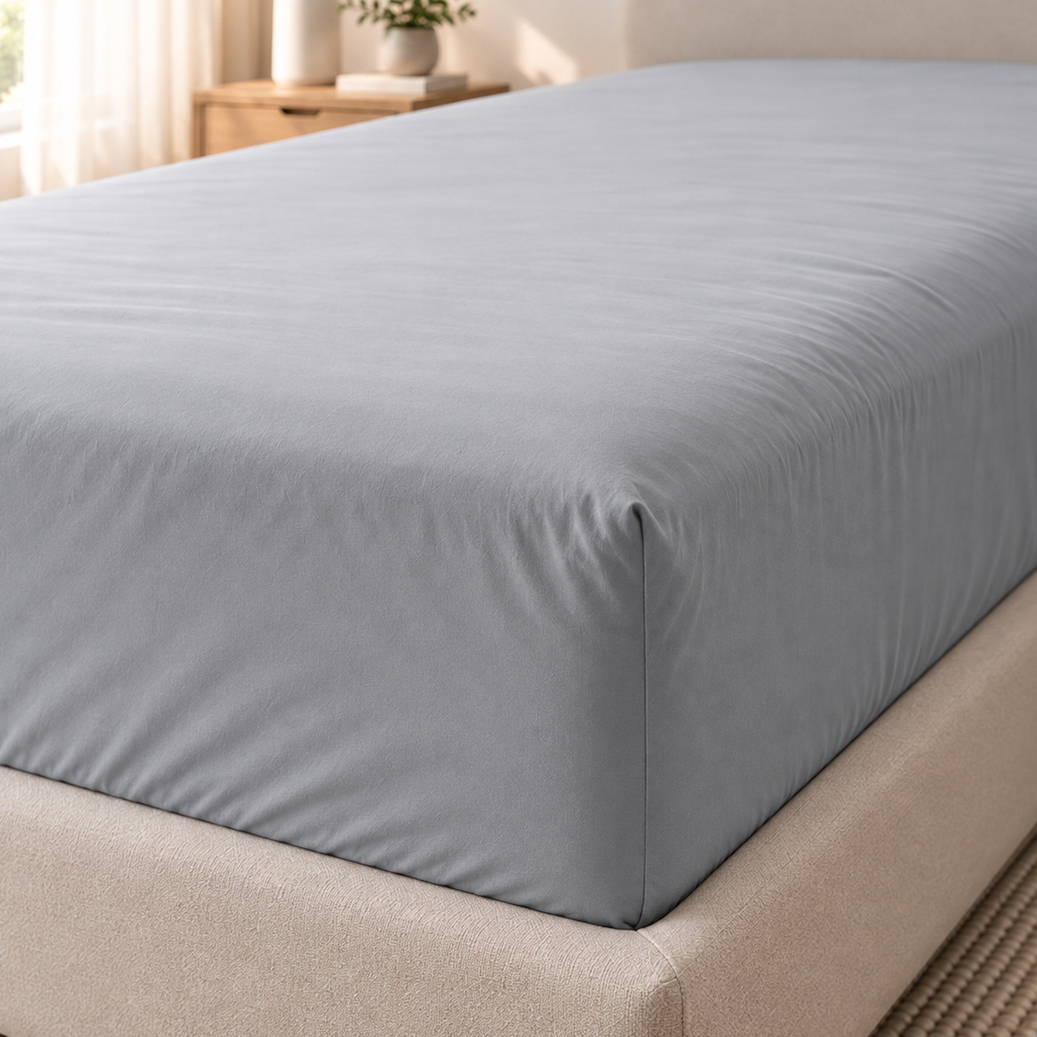 شرشف مطاطي قطن كوين من بالينا - 150x200+33 سم-hbxhomeware-bedding-fittedsheets-image-3