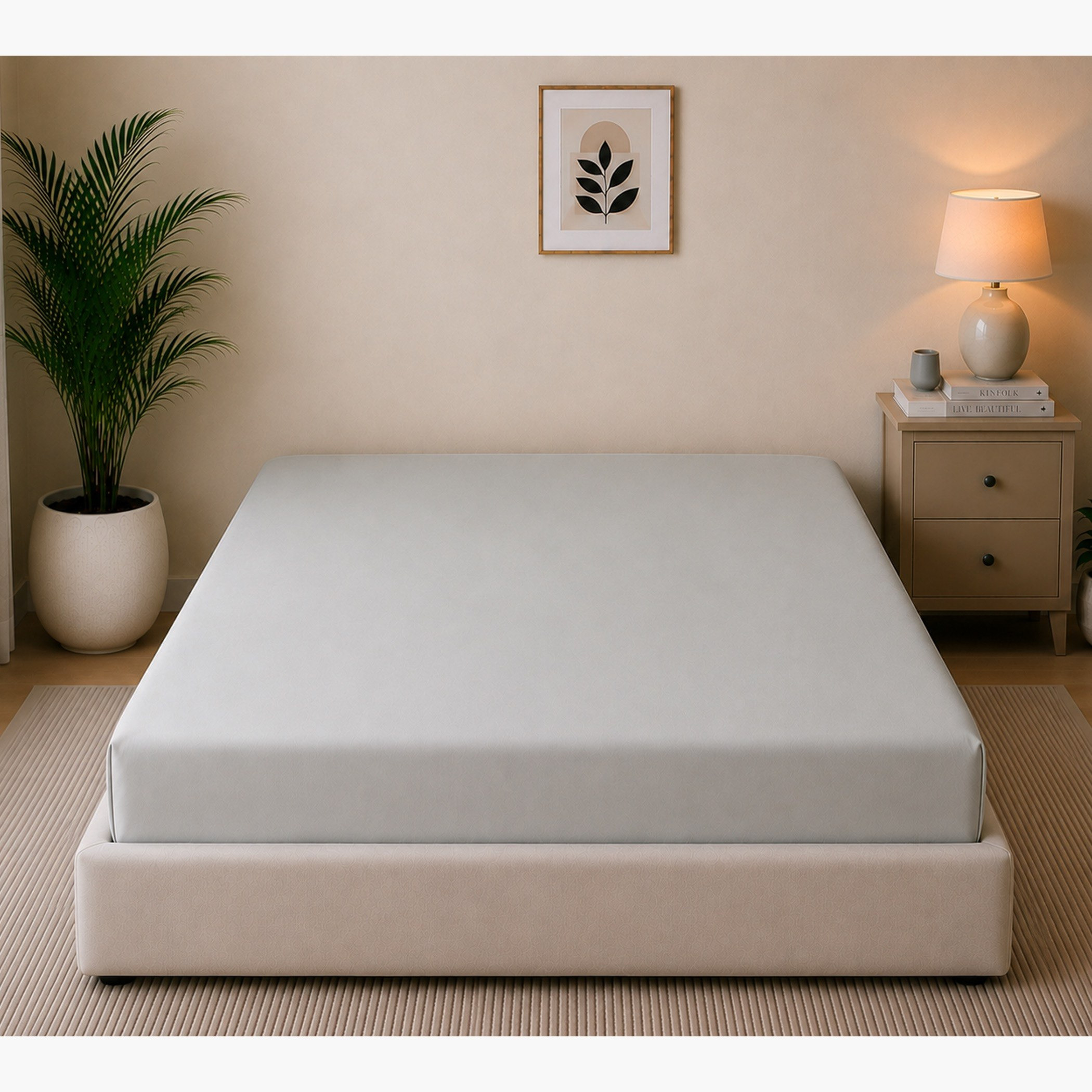 Ballina Solid Cotton King Flat Sheet - 240x260 cm-hbxhomeware-bedding-flatsheets-image-1