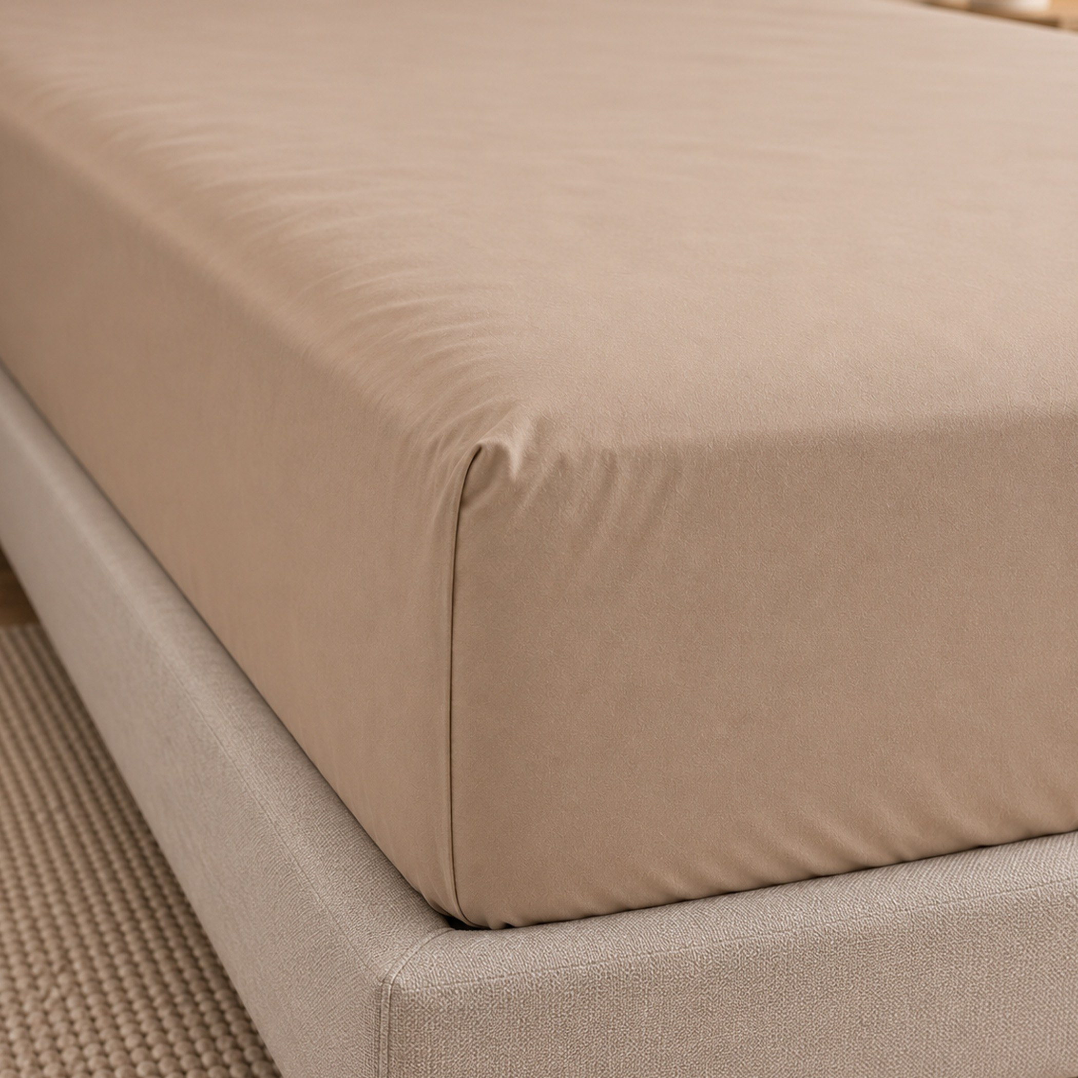 شرشف مطاطي توين قطن سادة من بالينا - 120x200+33 سم-hbxhomeware-bedding-fittedsheets-image-3