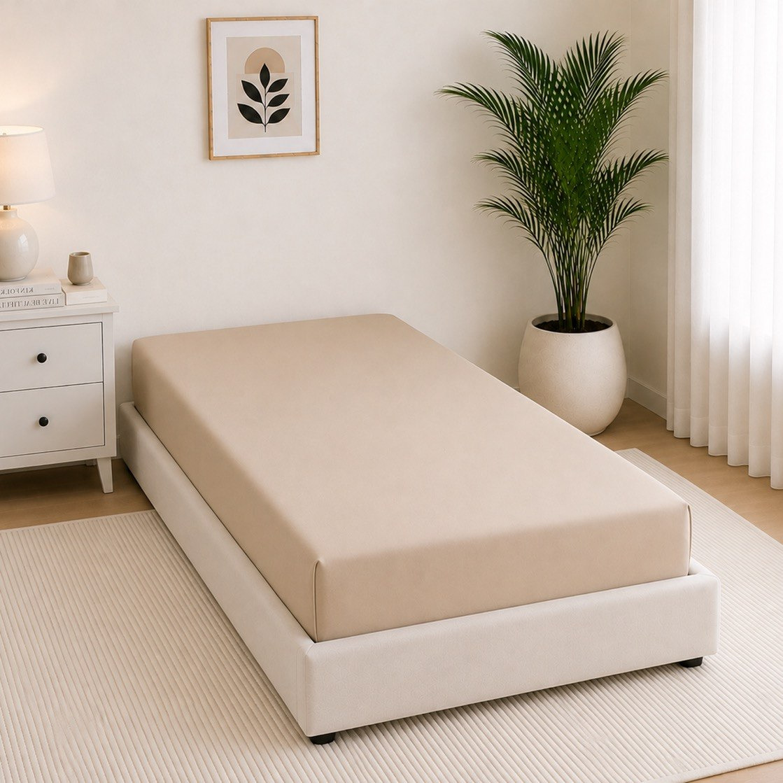 Ballina Cotton Twin Flat Sheet - 170x260 cm-hbxhomeware-bedding-flatsheets-image-1