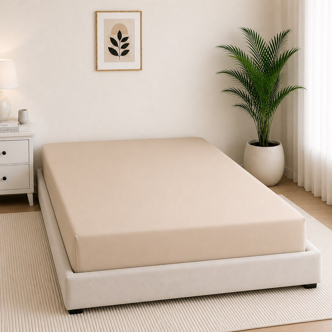 Ballina Solid Cotton King Flat Sheet - 240x260 cm-hbxhomeware-bedding-flatsheets-image-1