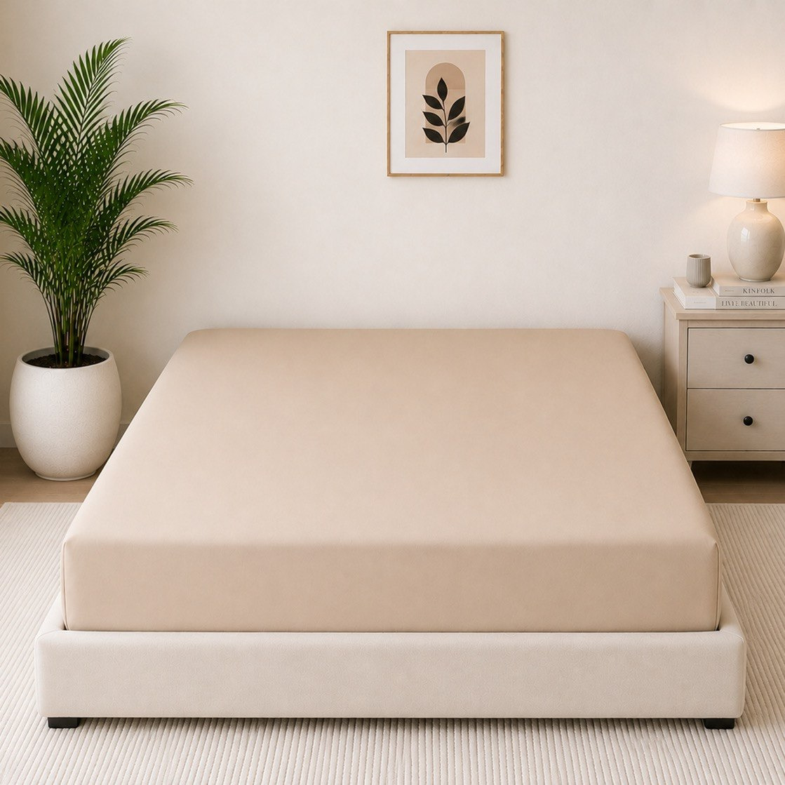 Ballina Solid Cotton King Flat Sheet - 240x260 cm-hbxhomeware-bedding-flatsheets-image-2