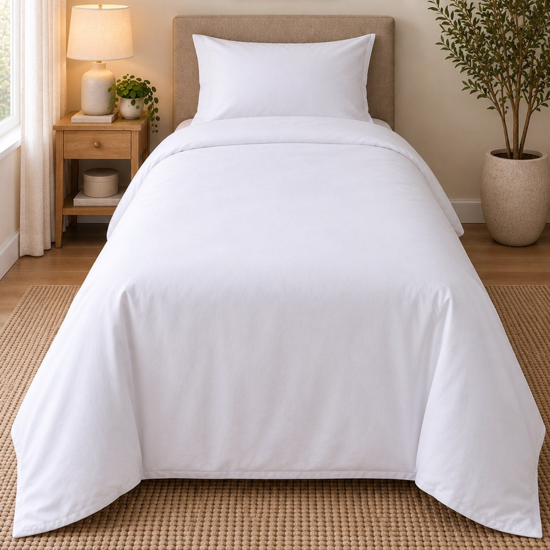 Ballina 2-Piece Solid Cotton Single Duvet Cover Set - 135x200 cm-hbxhomeware-bedding-duvetcovers-image-2