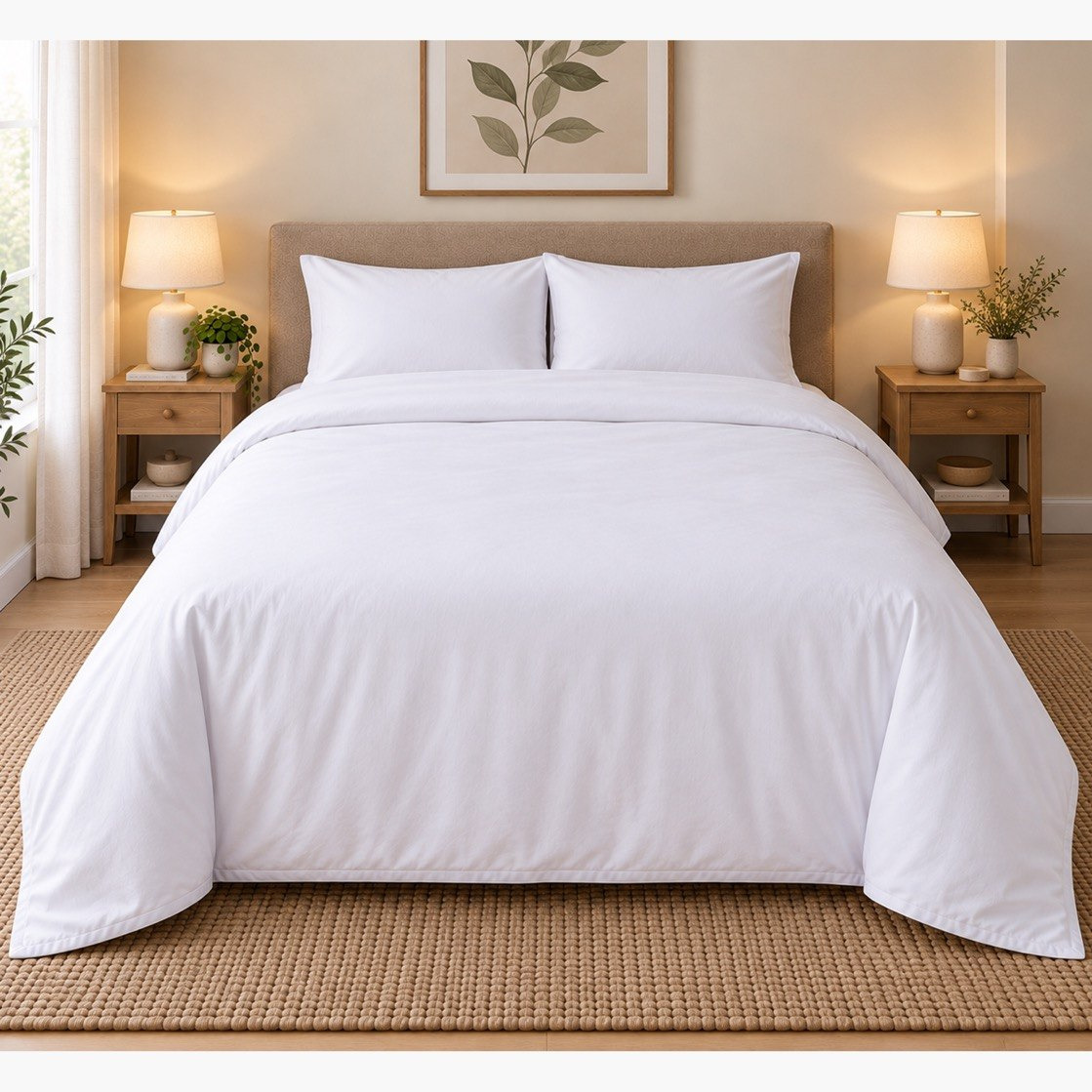 طقم غطاء لحاف كوين كينج قطن سادة 3 قطع من بالينا - 220x220 سم-hbxhomeware-bedding-duvetcovers-image-3