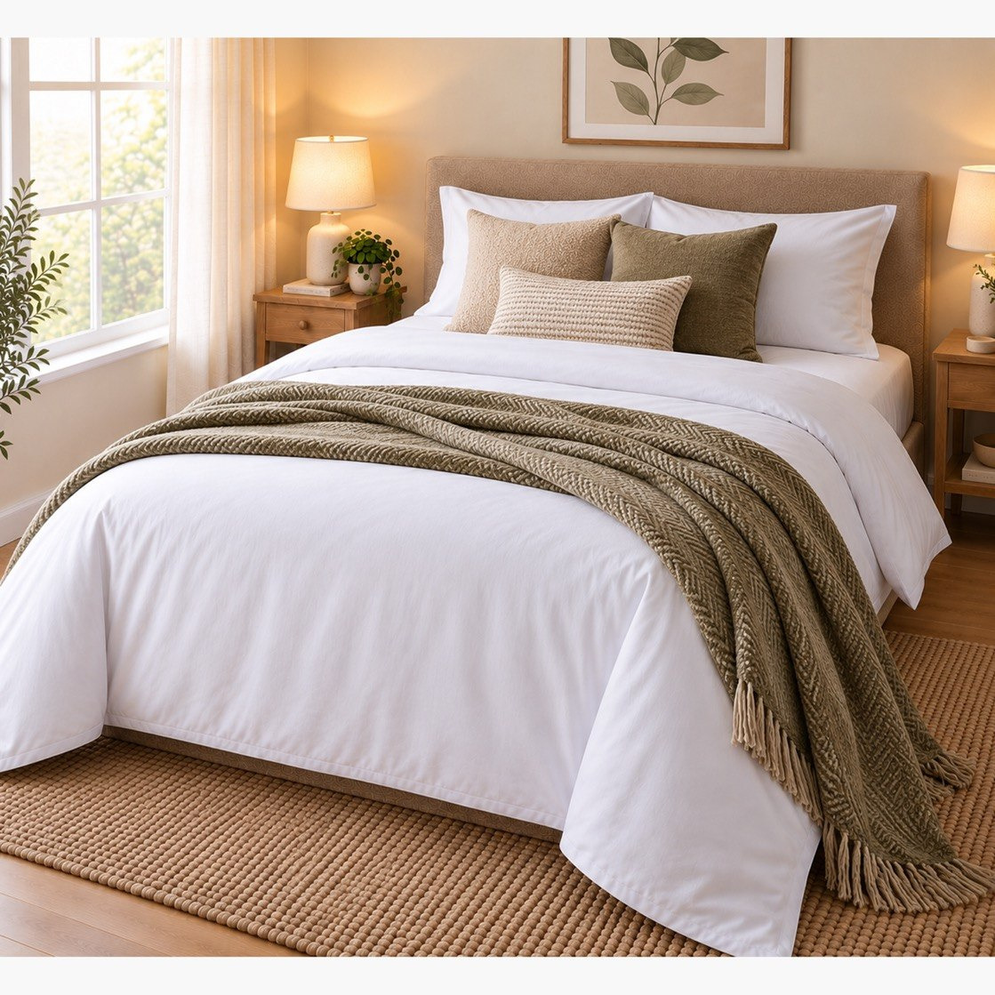 طقم غطاء لحاف كوين كينج قطن سادة 3 قطع من بالينا - 220x220 سم-hbxhomeware-bedding-duvetcovers-image-4