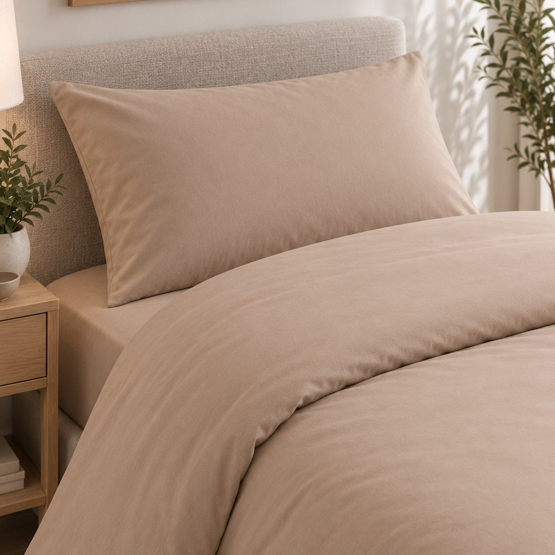 طقم غطاء لحاف فردي قطن سادة قطعتين من بالينا - 135 × 200 سم-hbxhomeware-bedding-duvetcovers-image-1