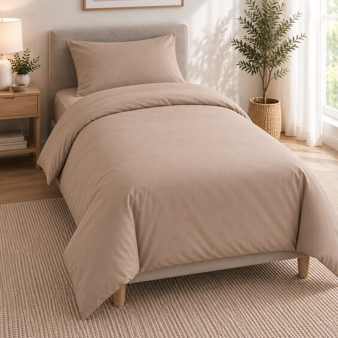طقم غطاء لحاف فردي قطن سادة قطعتين من بالينا - 135 × 200 سم-hbxhomeware-bedding-duvetcovers-image-2