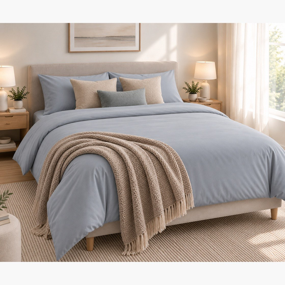 Ballina 3-Piece Cotton Queen King Duvet Cover Set - 220x220 cm-hbxhomeware-bedding-duvetcovers-image-4