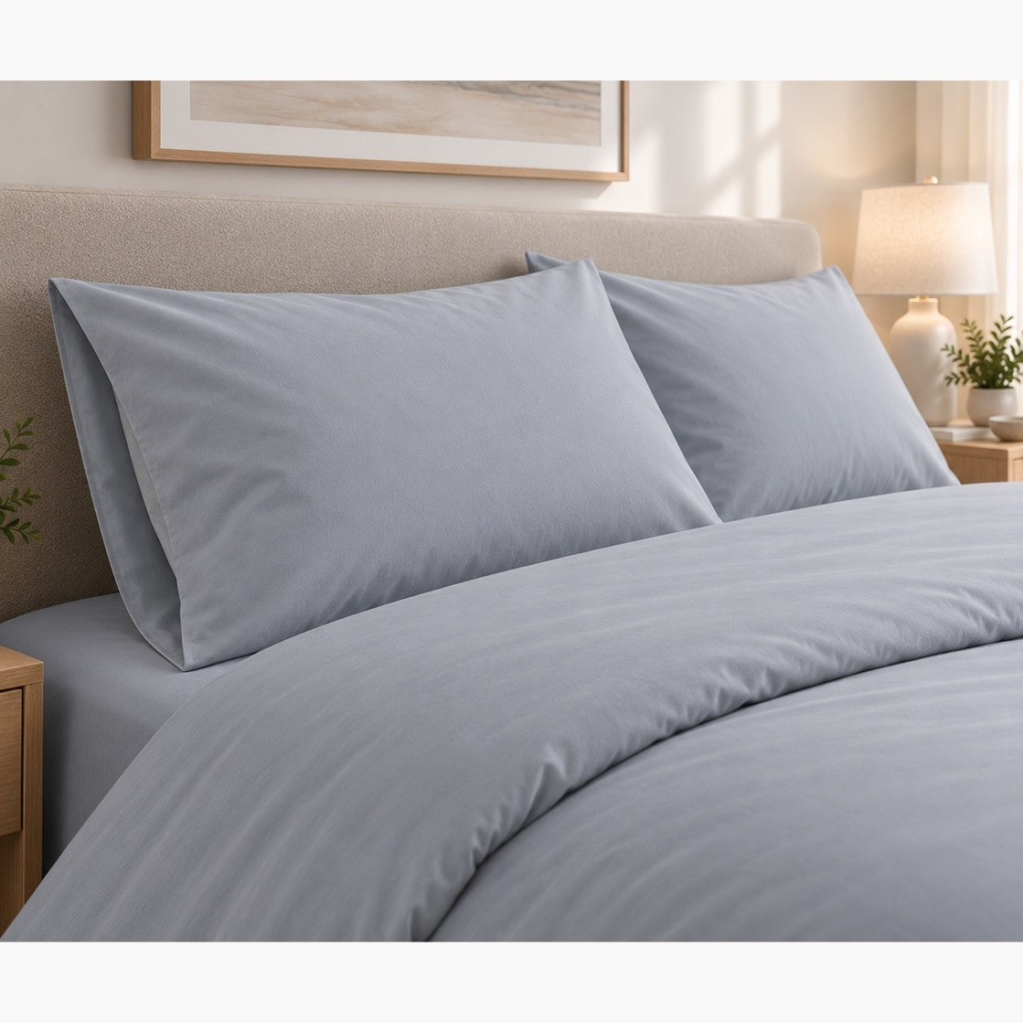 Ballina 3-Piece Solid Cotton Super King Duvet Cover Set - 240x220 cm-hbxhomeware-bedding-duvetcovers-image-1