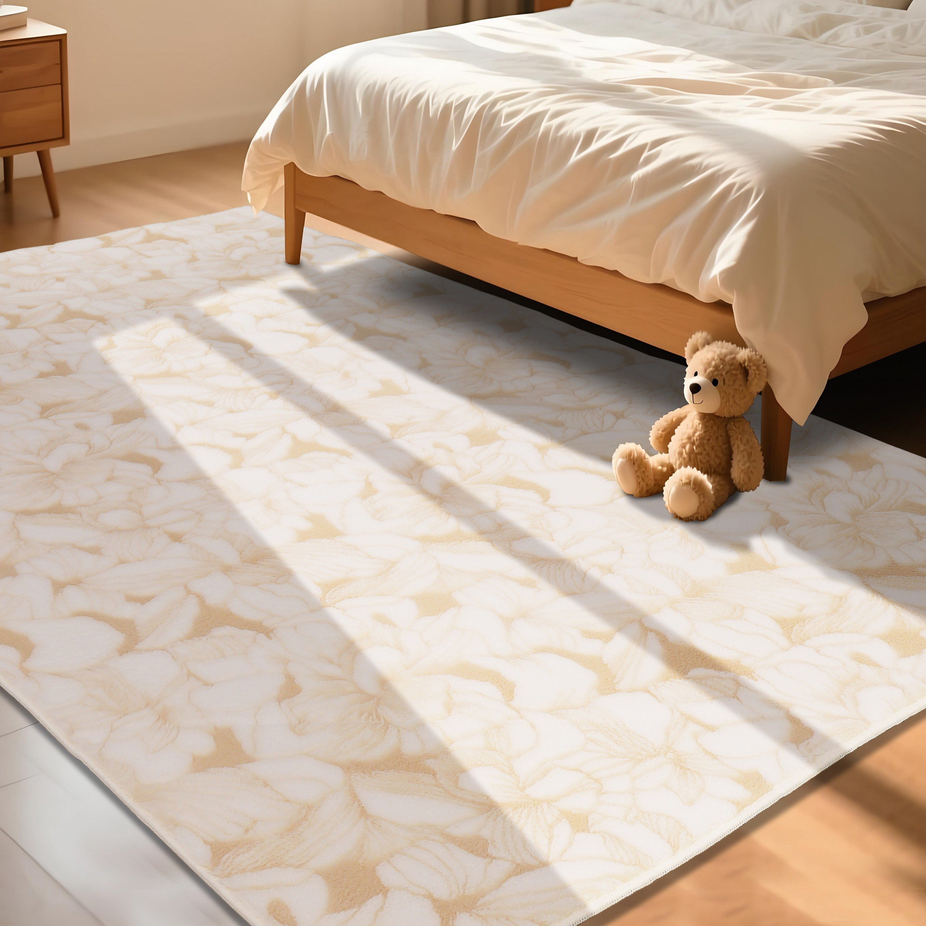 Nias Garden Patterned Soft and Plush Rug - 160x230 cm-hbxdecorandfurnishings-floorcoverings-rugs-image-1