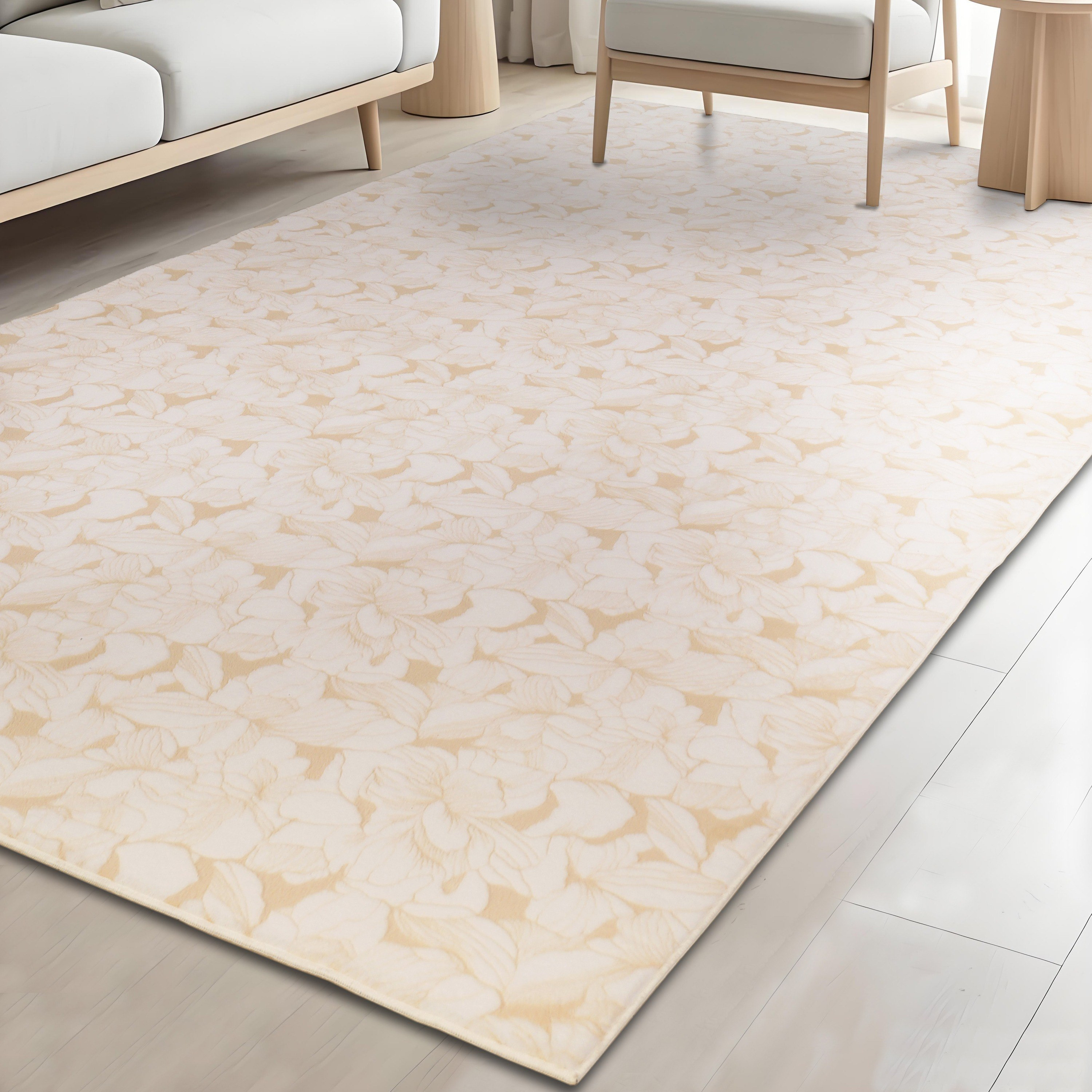 Nias Garden Patterned Soft and Plush Rug - 200x300 cm-hbxdecorandfurnishings-floorcoverings-rugs-image-1