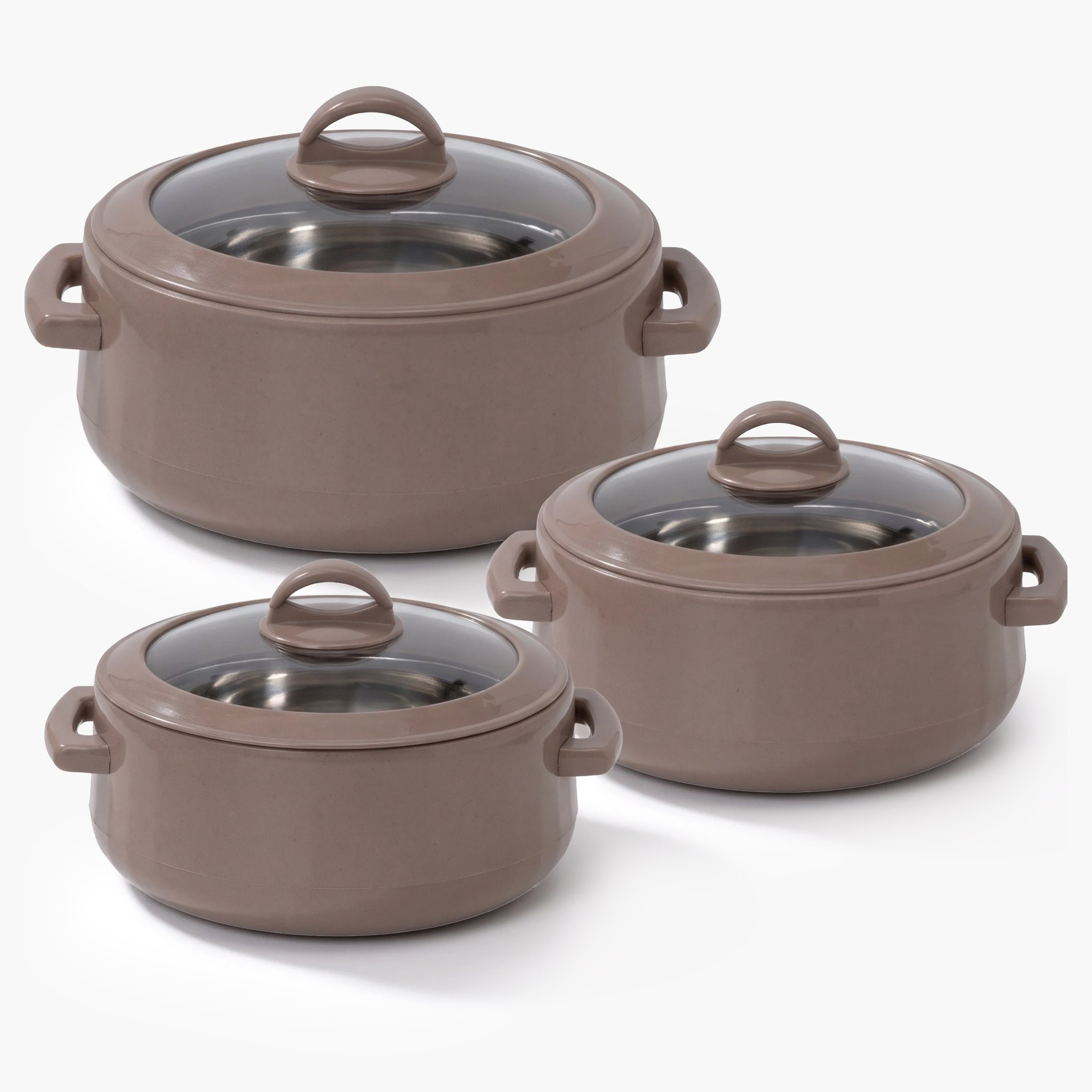 طقم كسرولات حفظ طعام عازلة للحرارة بأغطية زجاجية 3 قطع من فيرونا-hbxdecorandfurnishings-tabletop-serveware-image-3