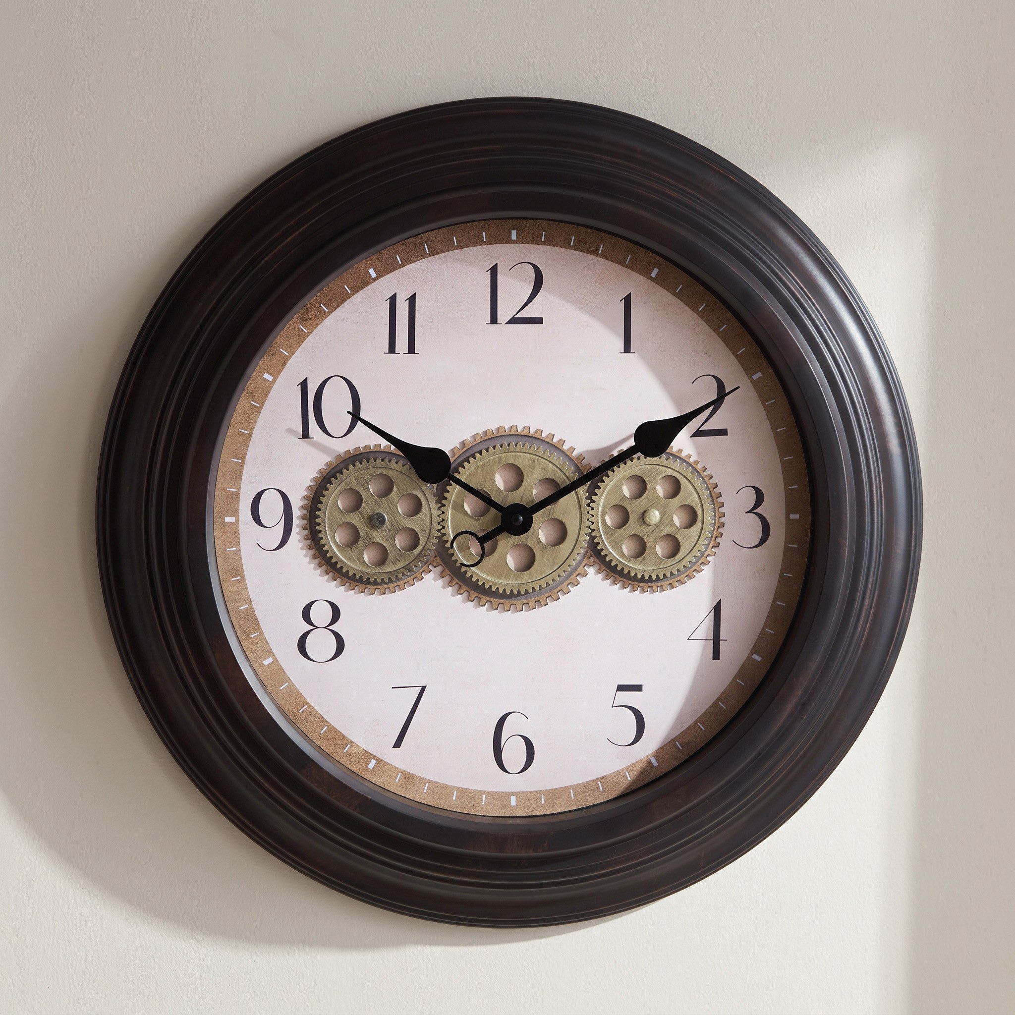 Zaman Three Gear Clock - 53.3x53.3x7.2 cm-hbxdecorandfurnishings-homeaccessories-clocks-image-1