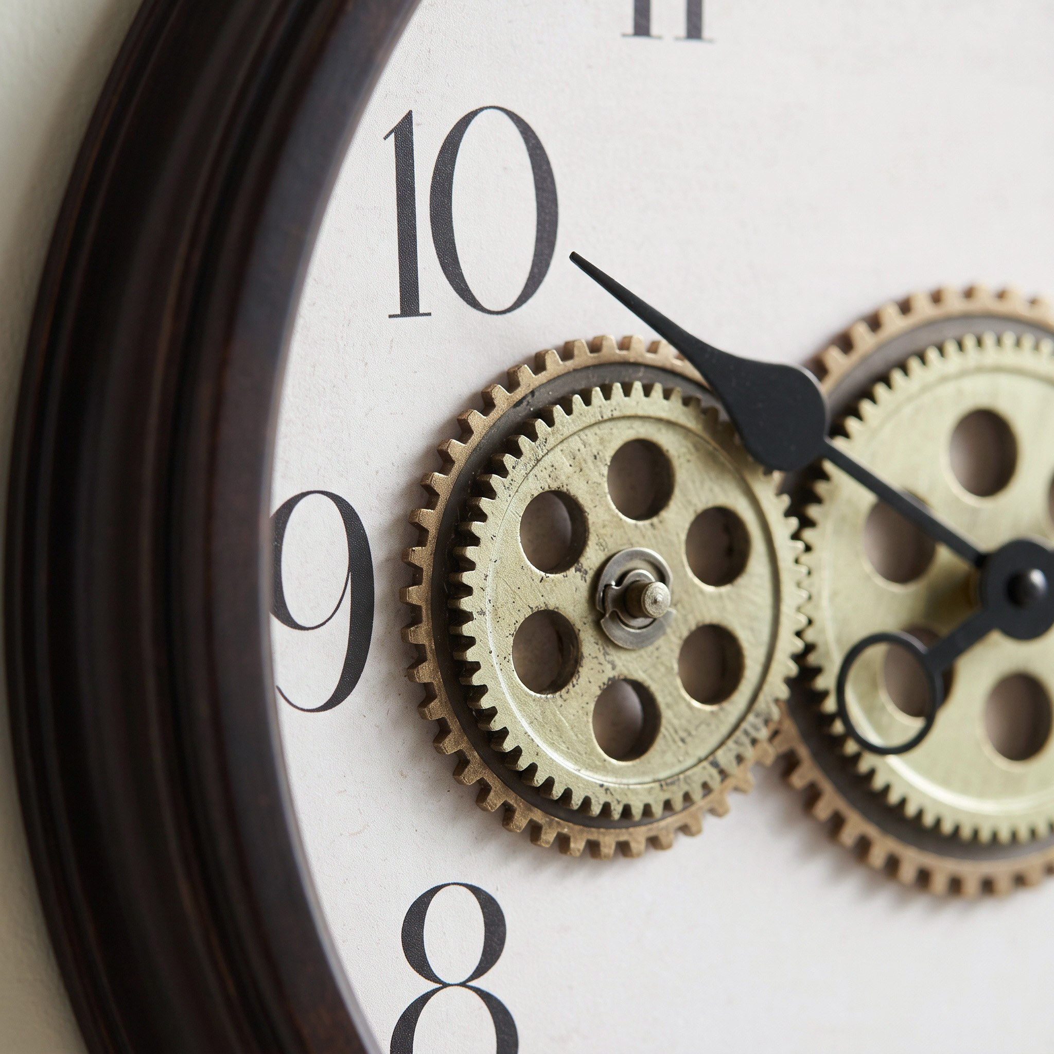 Zaman Three Gear Clock - 53.3x53.3x7.2 cm-hbxdecorandfurnishings-homeaccessories-clocks-image-2