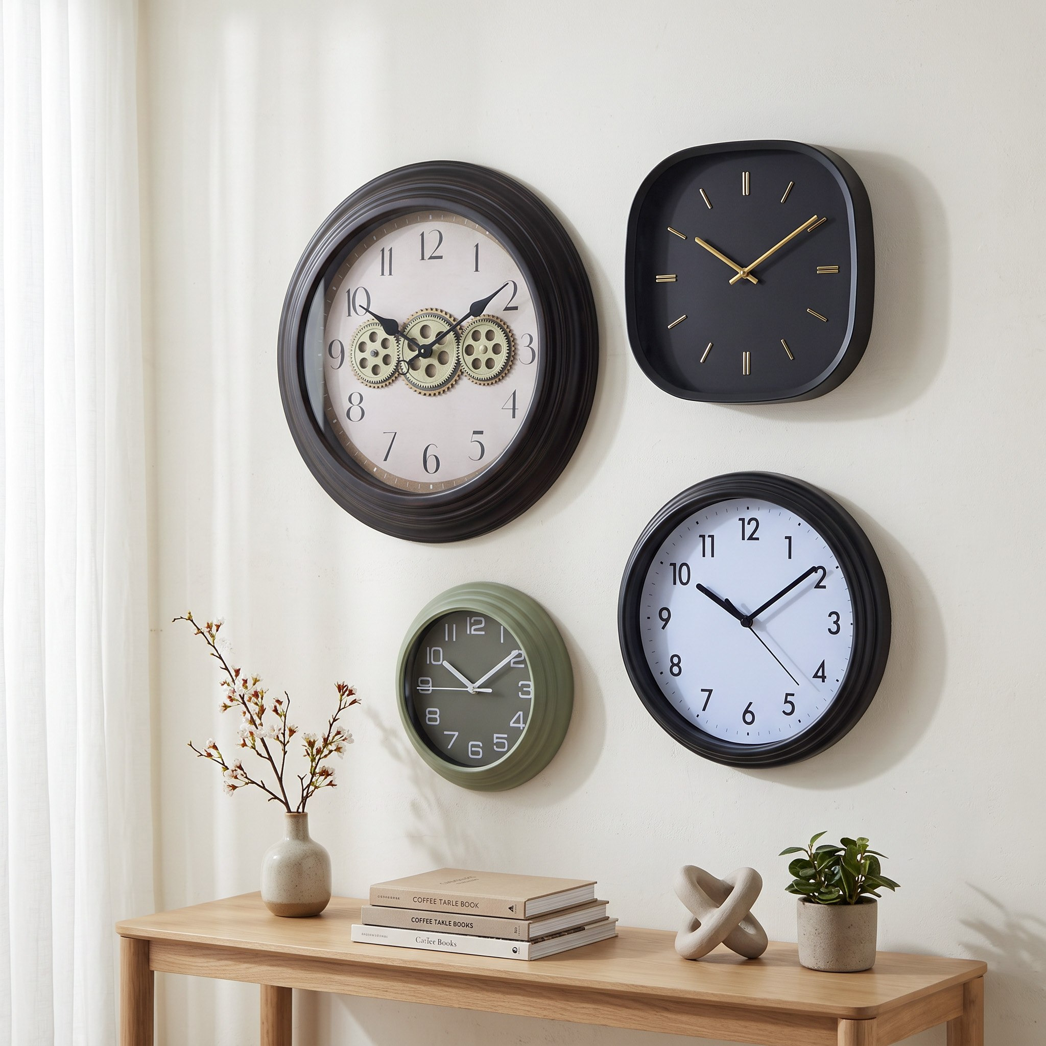 Zaman Three Gear Clock - 53.3x53.3x7.2 cm-hbxdecorandfurnishings-homeaccessories-clocks-image-3