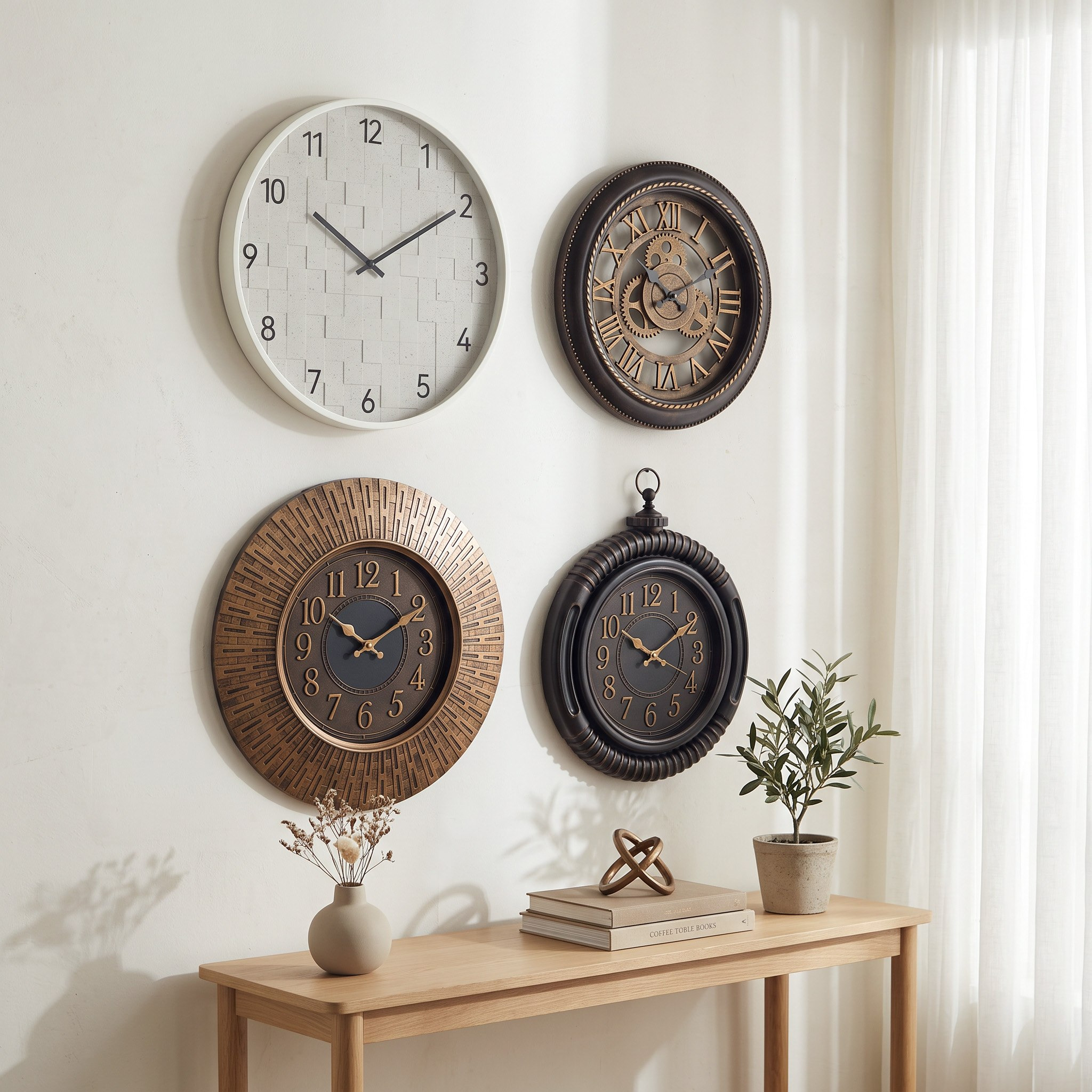 Zaman Roman Belle Clock - 30.5x30.5x4.3 cm-hbxdecorandfurnishings-homeaccessories-clocks-image-3