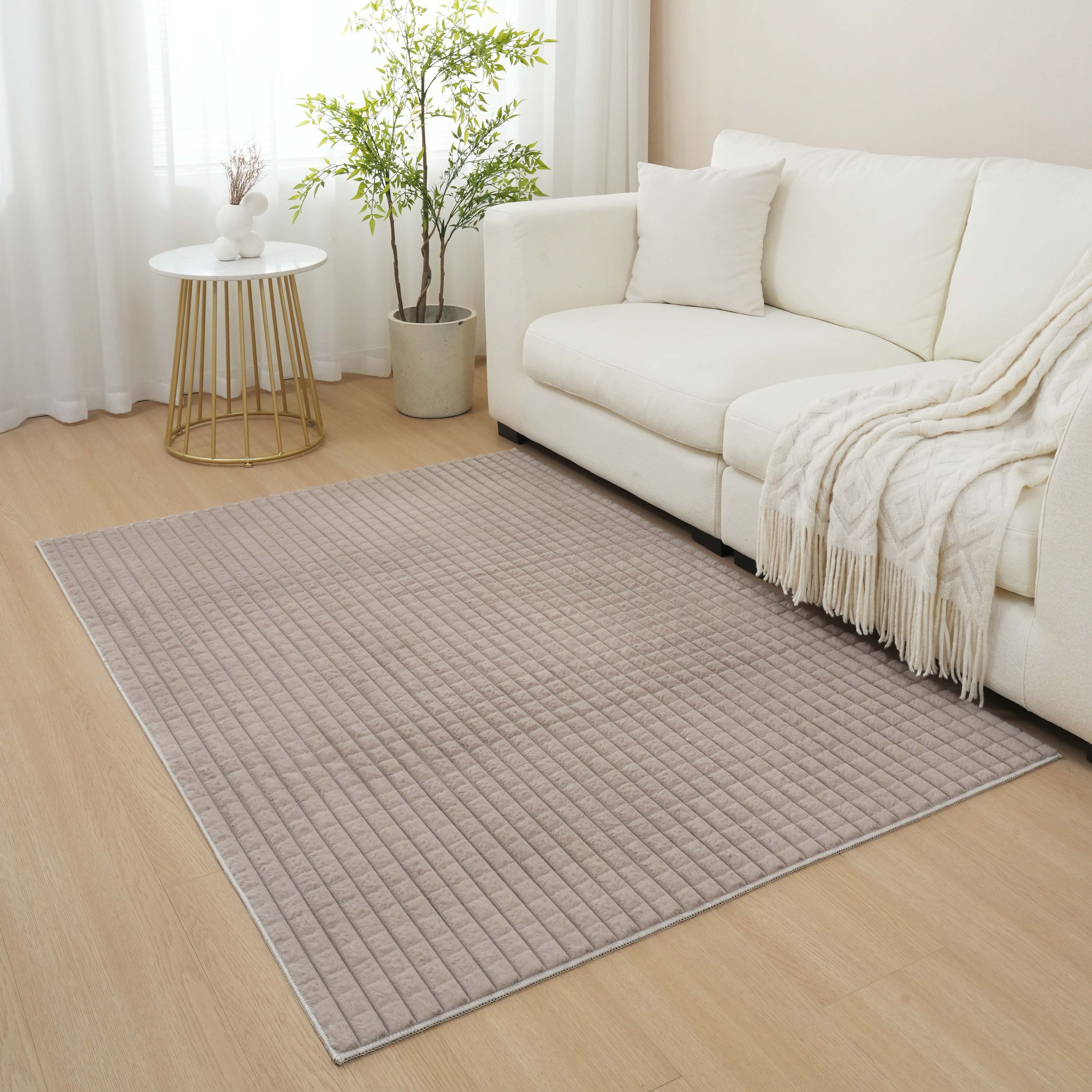 Elsdon Blocks Patterned Soft and Plush Rug - 120x170 cm-hbxdecorandfurnishings-floorcoverings-rugs-image-1