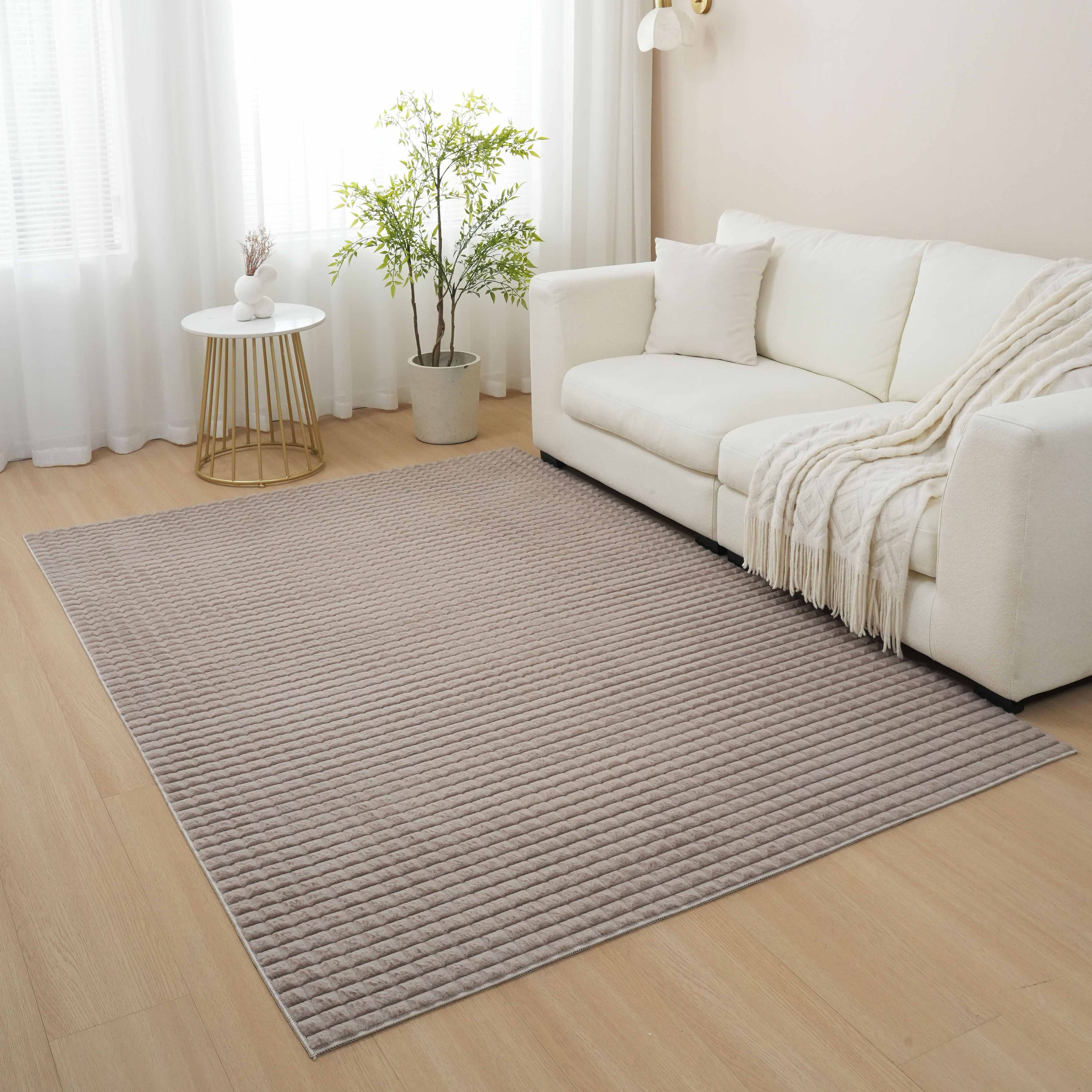 Elsdon Blocks Patterned Soft and Plush Rug - 160x230 cm-hbxdecorandfurnishings-floorcoverings-rugs-image-1