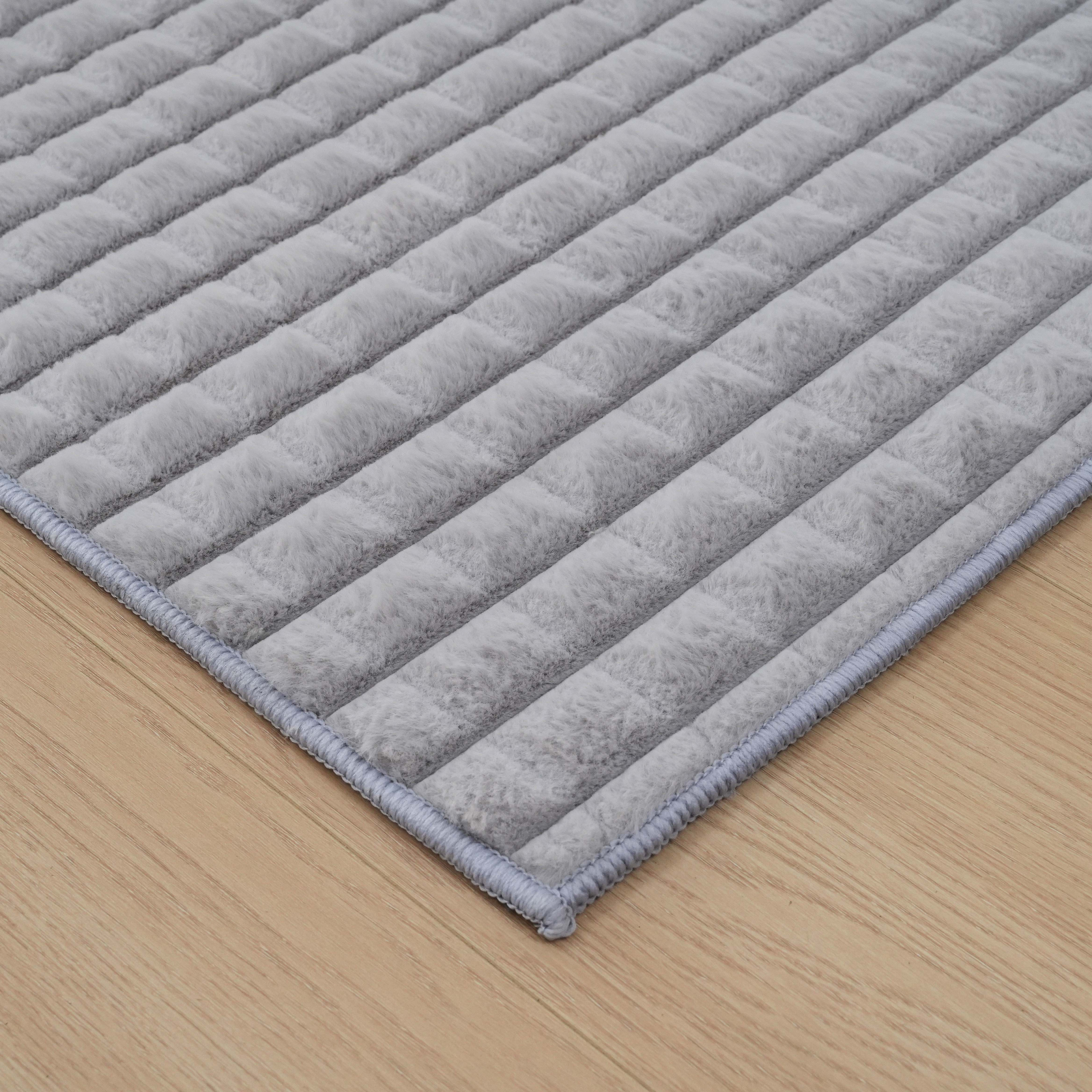 سجادة مخملية وناعمة بنقوش مربعات من إلسدون - 120x170 سم-hbxdecorandfurnishings-floorcoverings-rugs-image-2