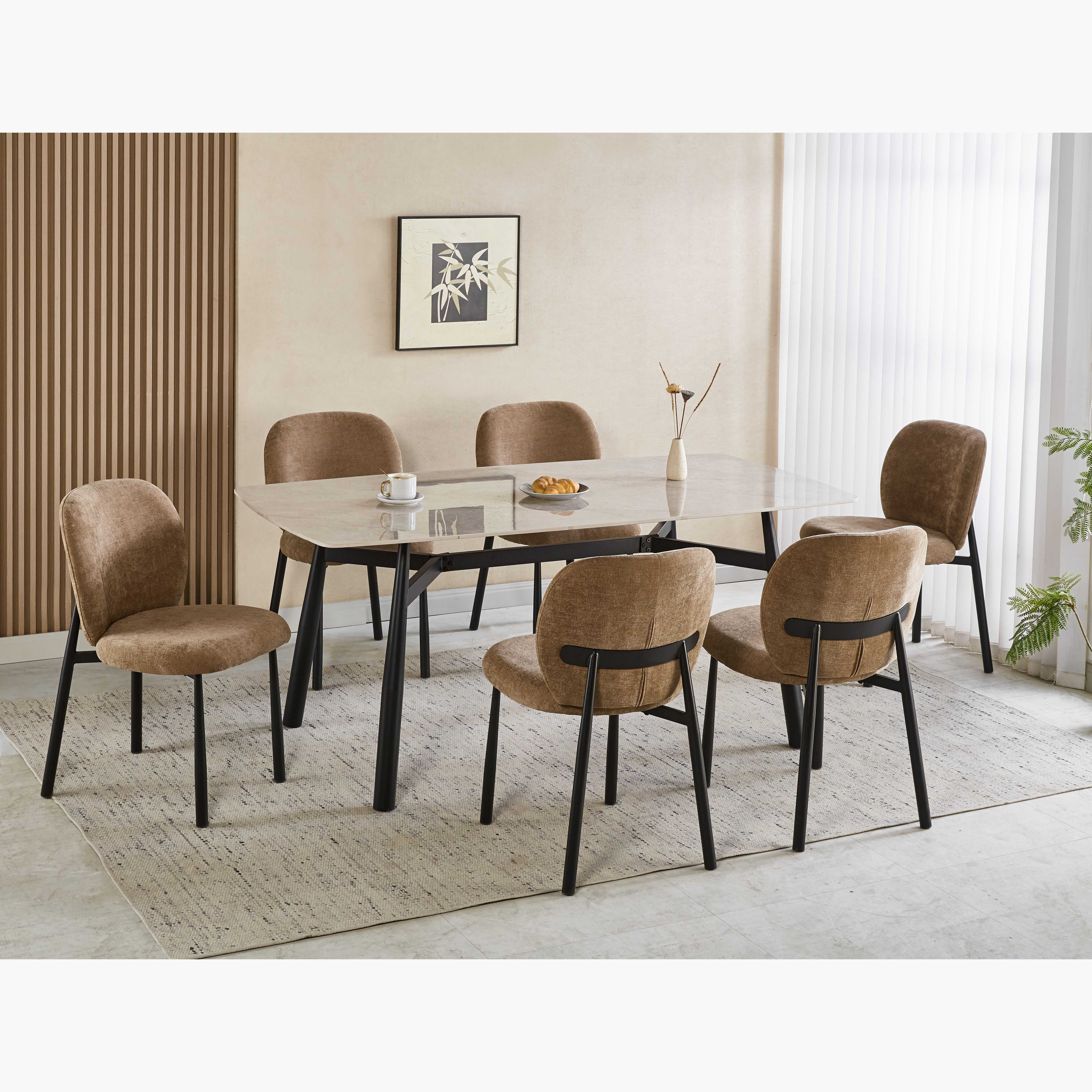 Kendy 6-Seater Sintered Stone Dining Set-hbxfurniture-diningtablesandsets-diningsets-sixseater-image-1