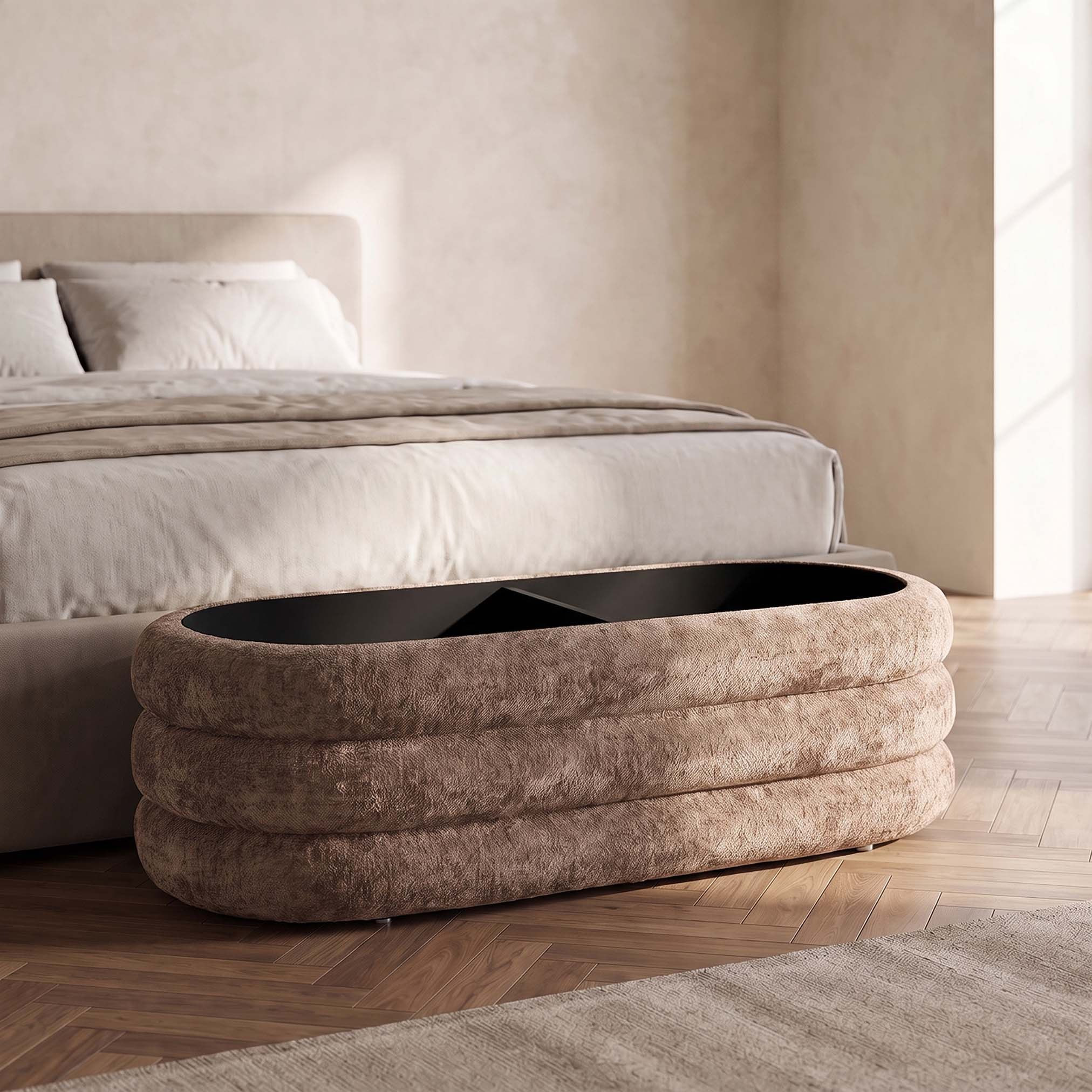 Frida 3-Piece Bed Bench with Storage Ottoman Set-hbxfurniture-sofasandarmchairs-benches-image-4