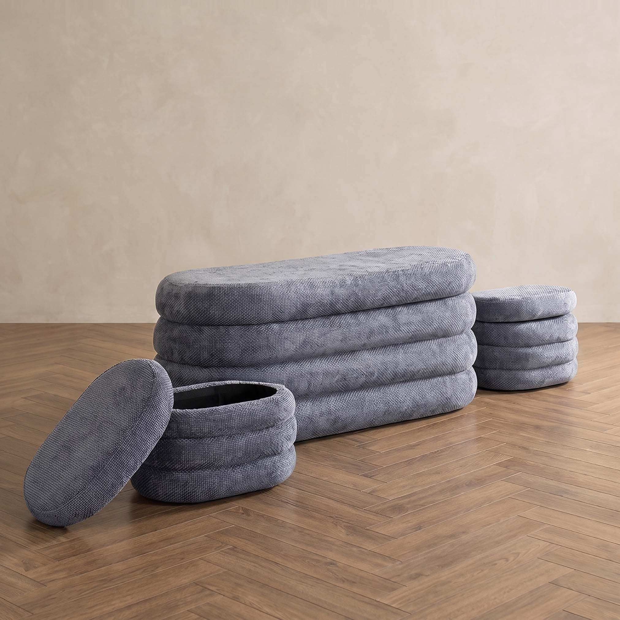 Frida 3-Piece Bed Bench with Storage Ottoman Set-hbxfurniture-sofasandarmchairs-benches-image-1