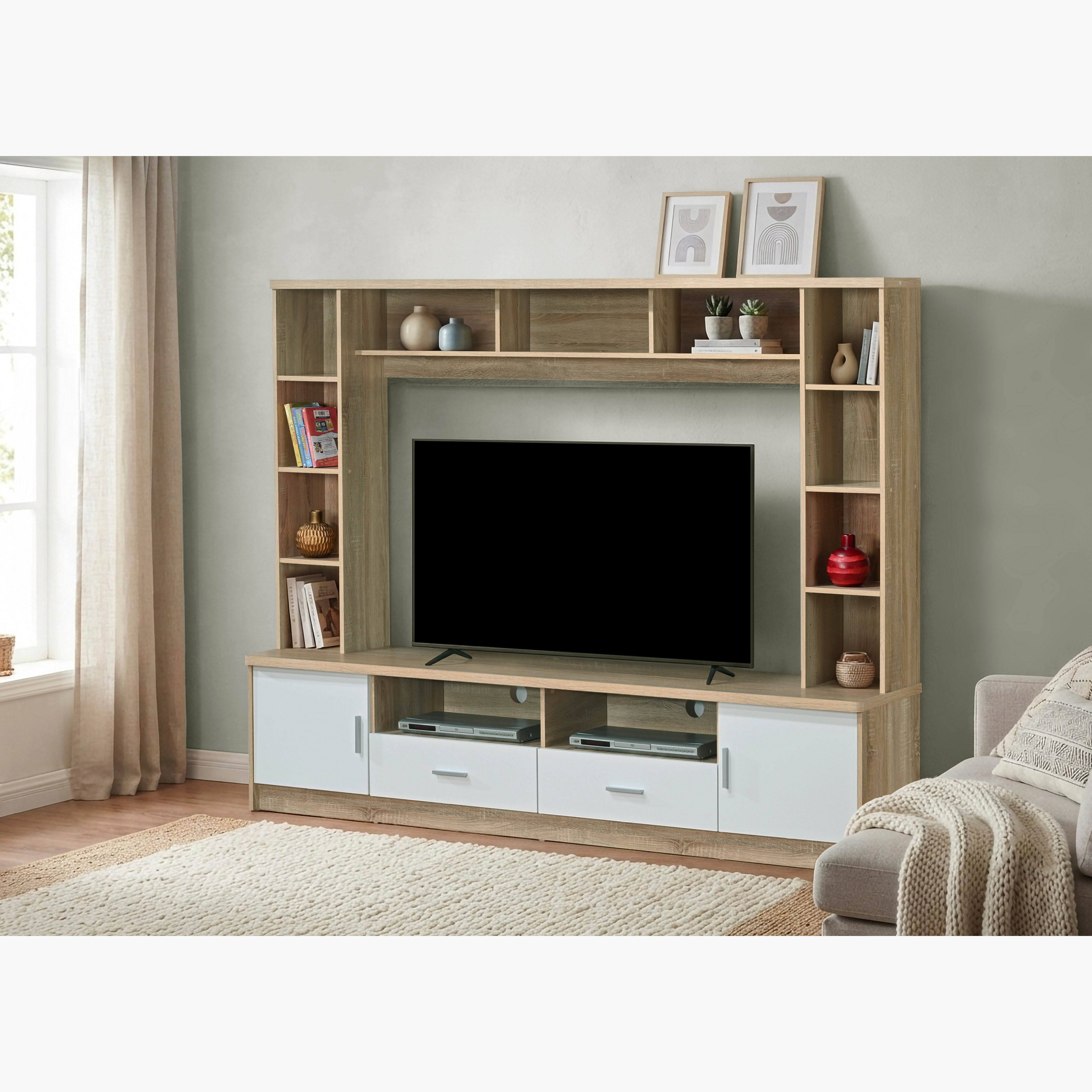 Movo Coda Carnation Wall Unit for TVs up to 65 inches-hbxlivingroom-mediaunitsandstorage-wallunits-image-2