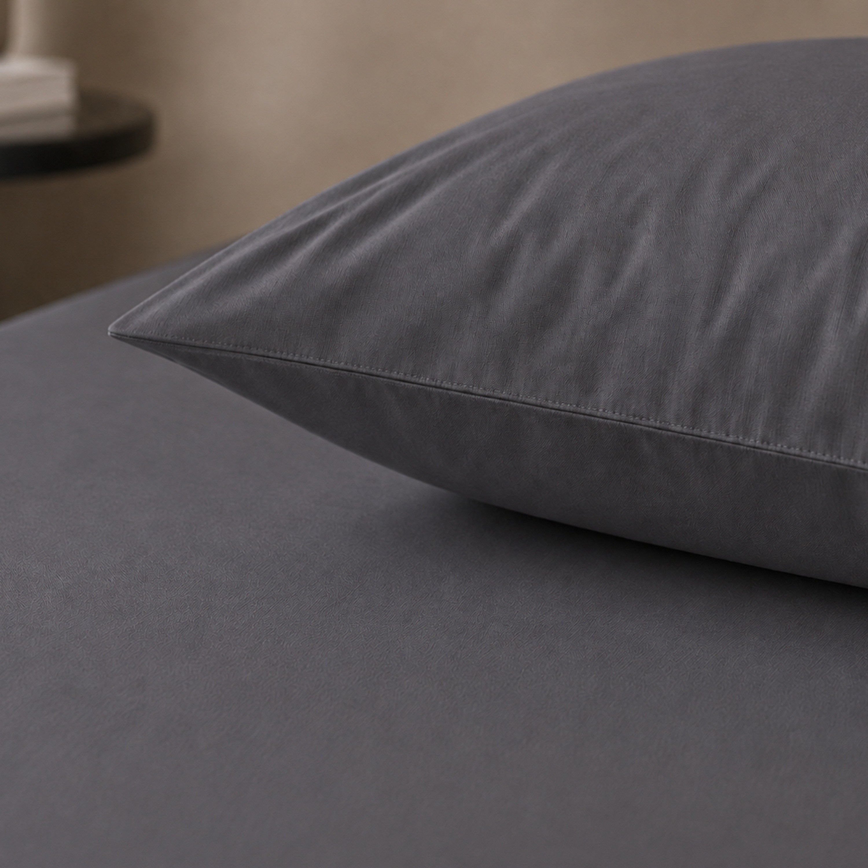 طقم شرشف مطاطي فردي سادة بعدد خيوط 600 خيط 2 قطعة من نيوبورت - 90 × 200 + 36 سم-hbxhomeware-bedding-fittedsheets-image-3