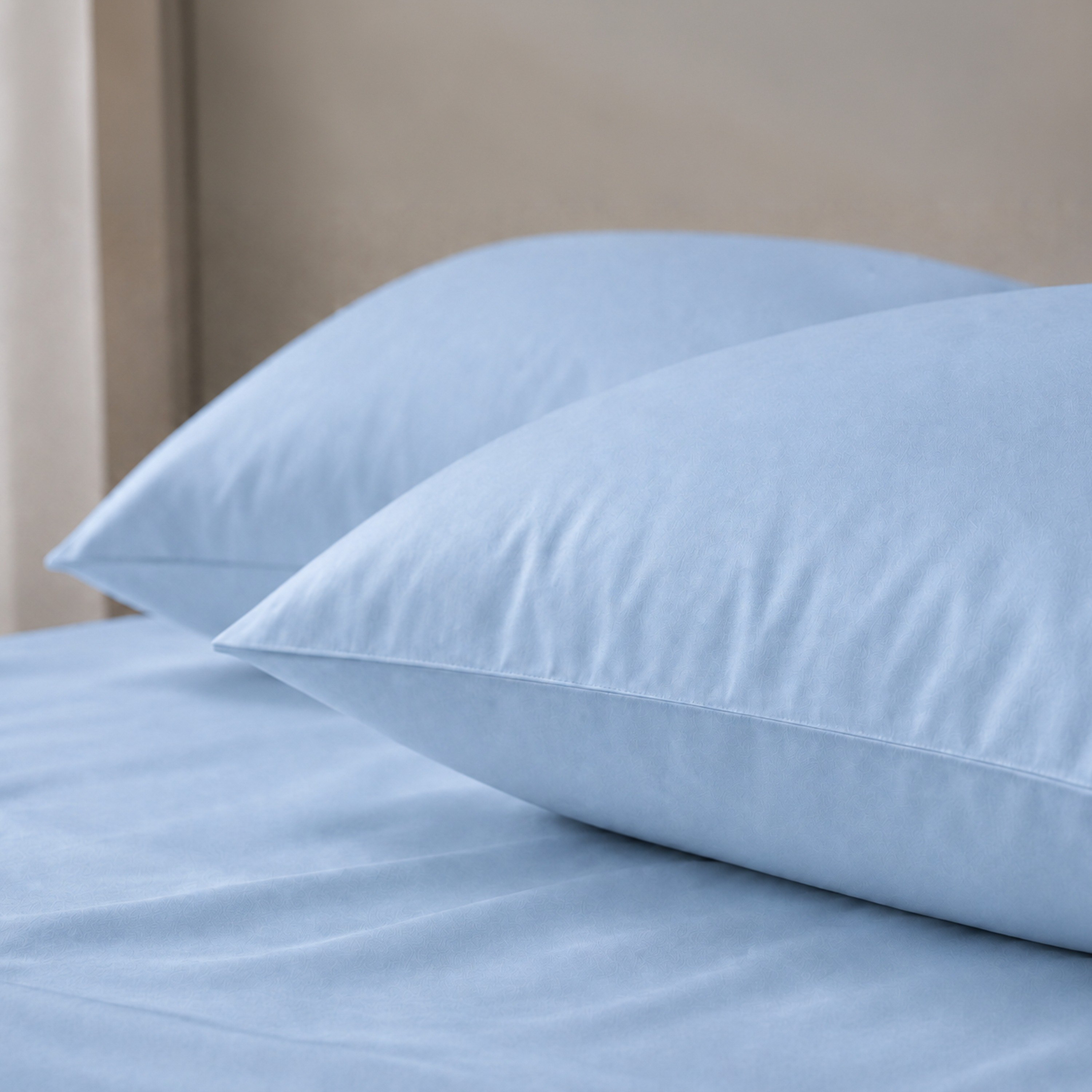 طقم شرشف مطاطي سوبر كينج سادة بعدد خيوط 600 خيط 3 قطع من نيوبورت - 180×200+36 سم-hbxhomeware-bedding-fittedsheets-image-3