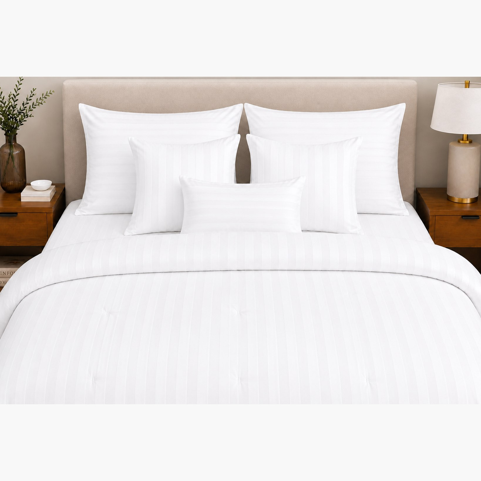 طقم لحاف كينغ بياب 7 قطع بخطوط ساتان وكثافة 600 خيط من نيو بورت، مقاس 220 × 240 سم-hbxhomeware-bedding-bedinabag-image-5
