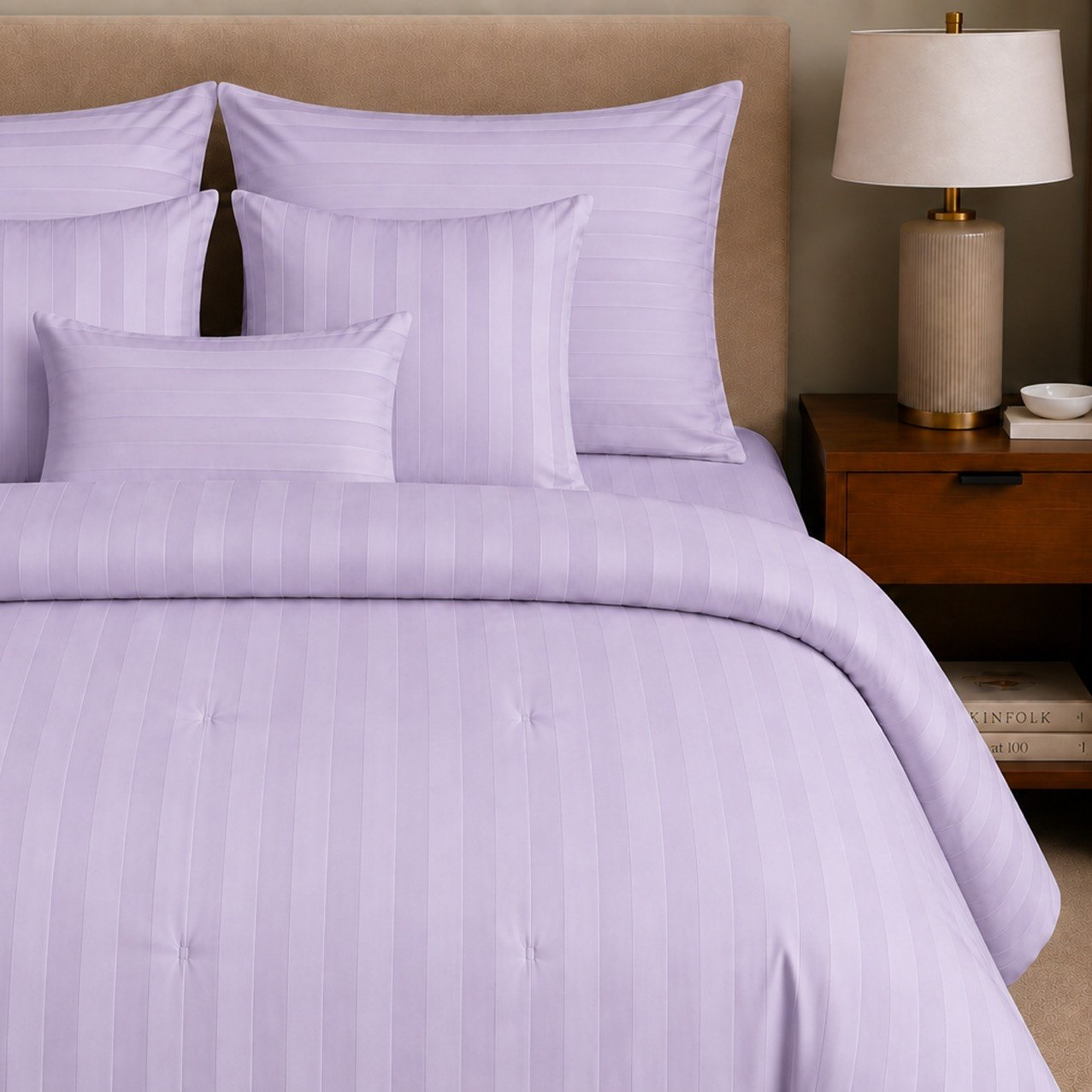 Newport 600 Thread Count 7-Piece Satin Stripe BIAB King Comforter Set - 220x240 cm-hbxhomeware-bedding-bedinabag-image-4