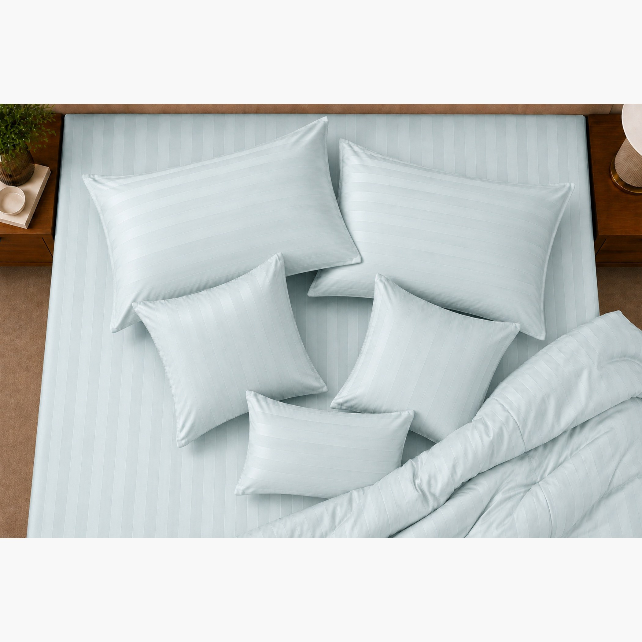طقم لحاف كينج ساتان بعدد خطوط 600 خيط 7 قطع من نيوبورت - 220 × 240 سم-hbxhomeware-bedding-bedinabag-image-6