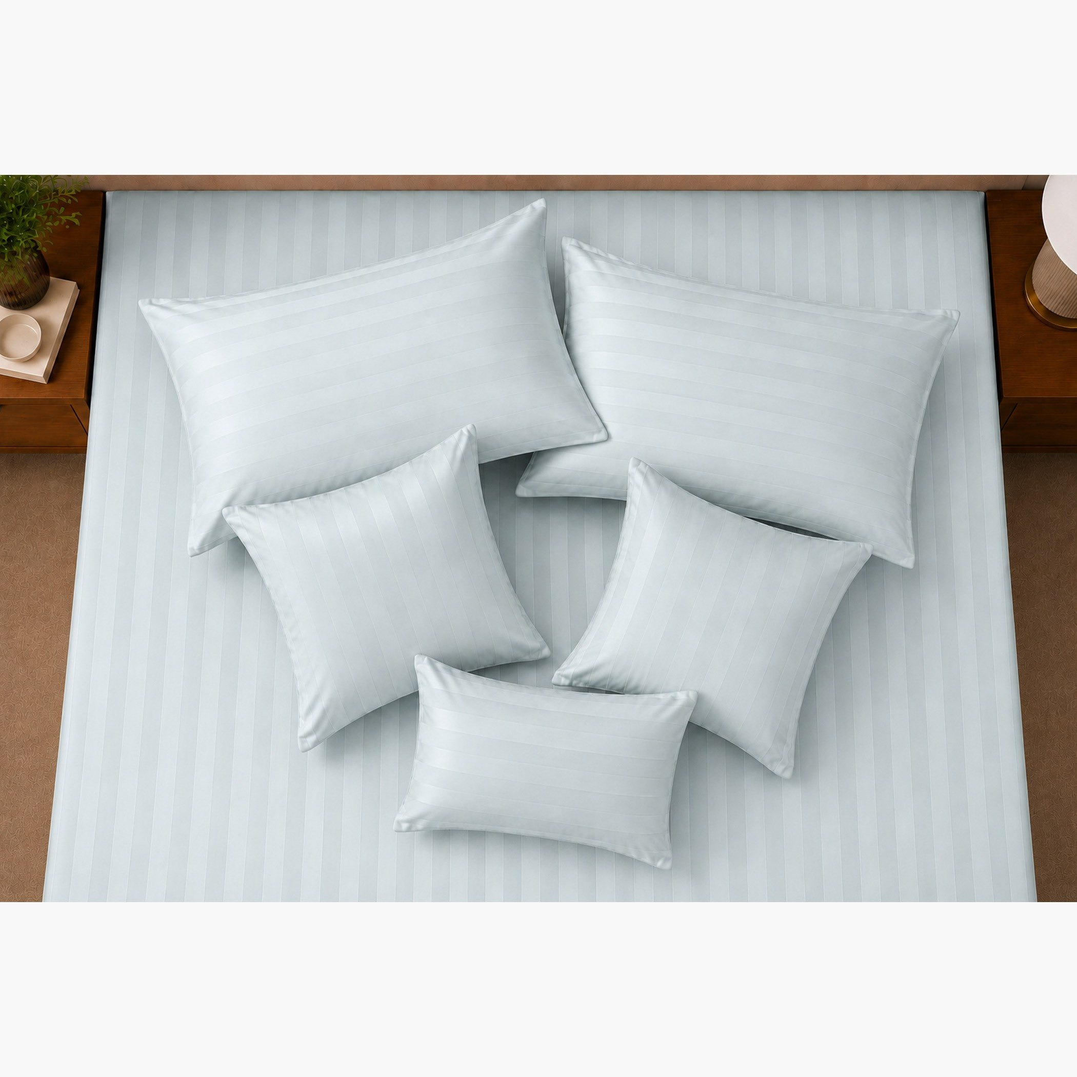 طقم لحاف كينج ساتان بعدد خطوط 600 خيط 7 قطع من نيوبورت - 220 × 240 سم-hbxhomeware-bedding-bedinabag-image-7