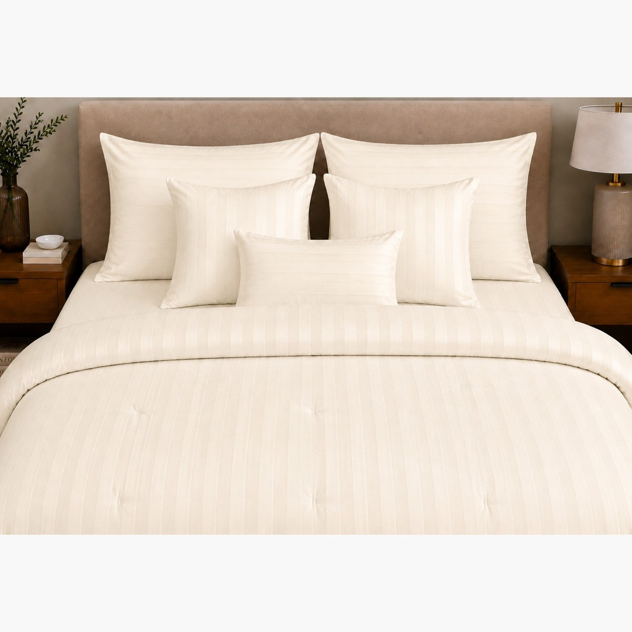 Newport 600 Thread Count 7-Piece Satin Stripe BIAB King Comforter Set - 220x240 cm-hbxhomeware-bedding-bedinabag-image-3