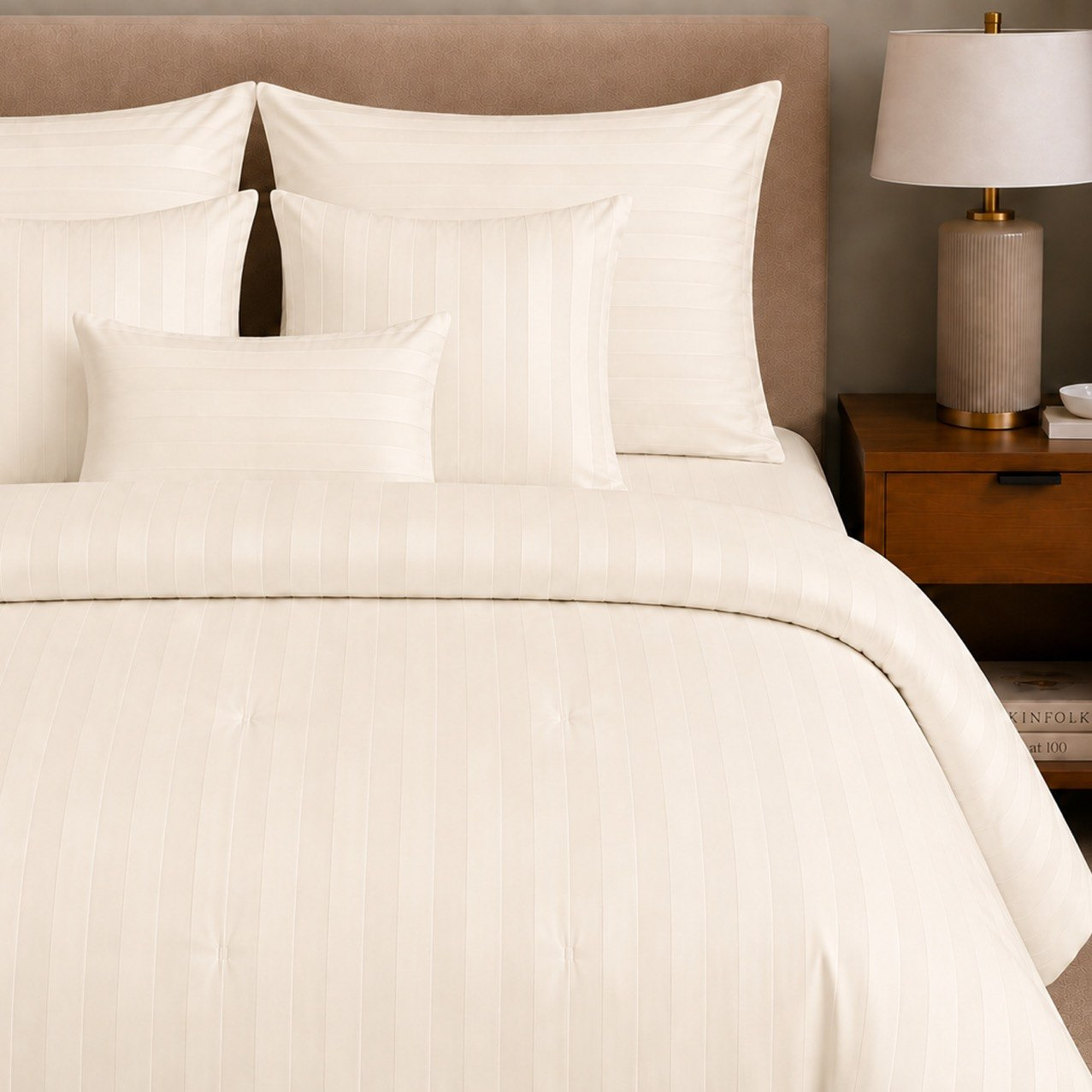 Newport 600 Thread Count 7-Piece Satin Stripe BIAB King Comforter Set - 220x240 cm-hbxhomeware-bedding-bedinabag-image-4