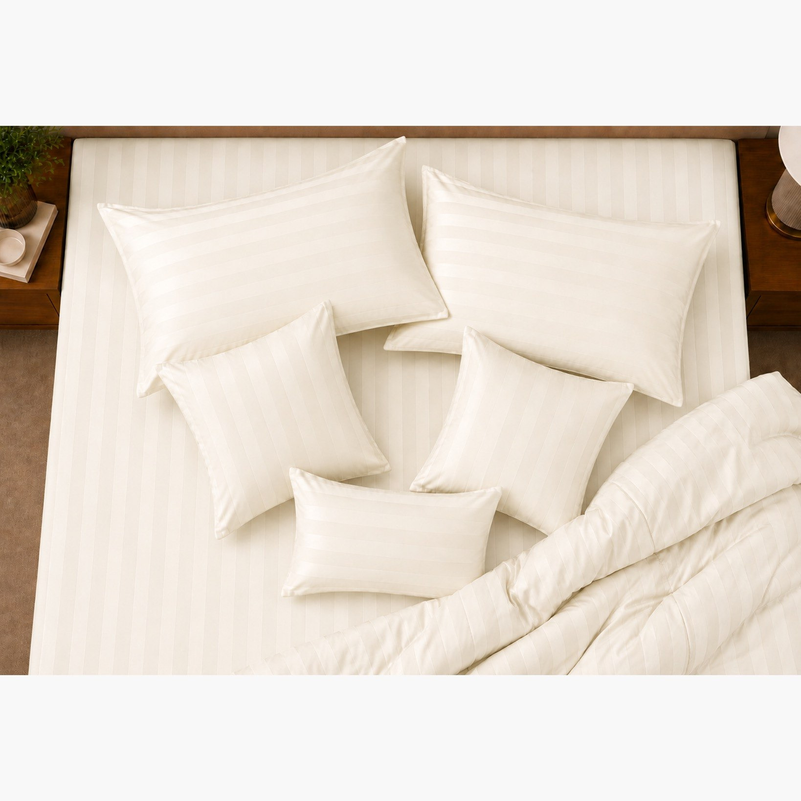 Newport 600 Thread Count 7-Piece Satin Stripe BIAB King Comforter Set - 220x240 cm-hbxhomeware-bedding-bedinabag-image-6