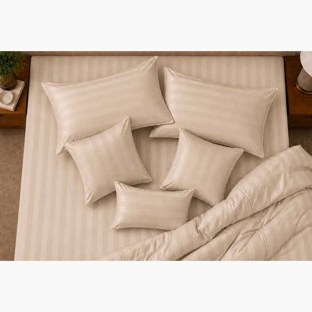 Newport 600 Thread Count 7-Piece Satin Stripe BIAB King Comforter Set - 220x240 cm-PROMO_HB_SA_SETFOR1299_270826-image-6
