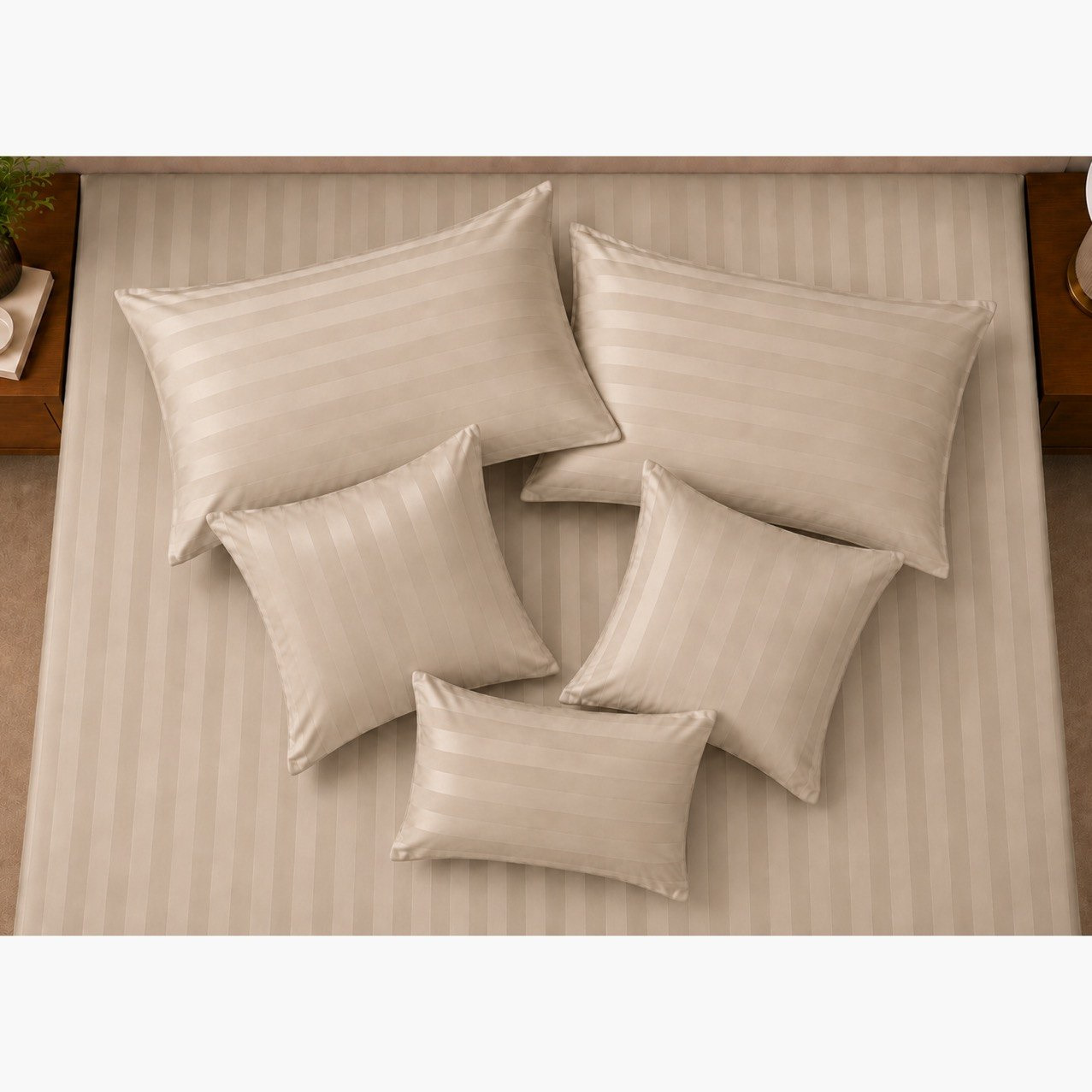 Newport 600 Thread Count 7-Piece Satin Stripe BIAB King Comforter Set - 220x240 cm-PROMO_HB_SA_SETFOR1299_270826-image-7
