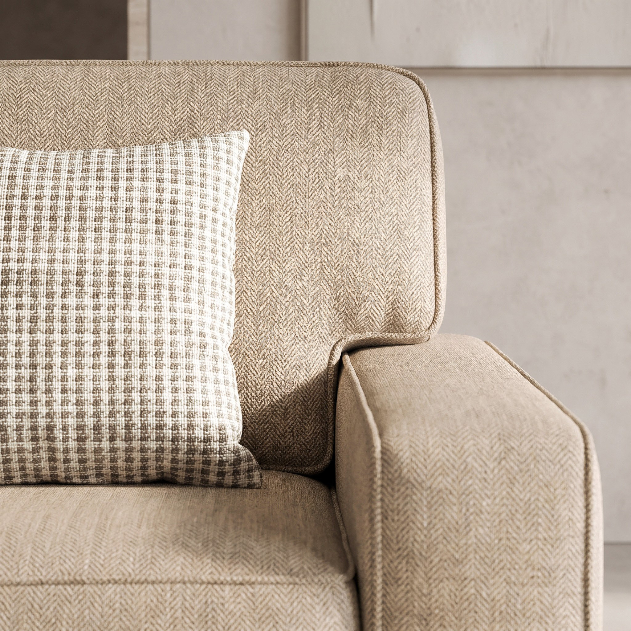Cannes Fabric Armchair Sofa with Cushion-hbxfurniture-sofasandarmchairs-armchairs-image-4