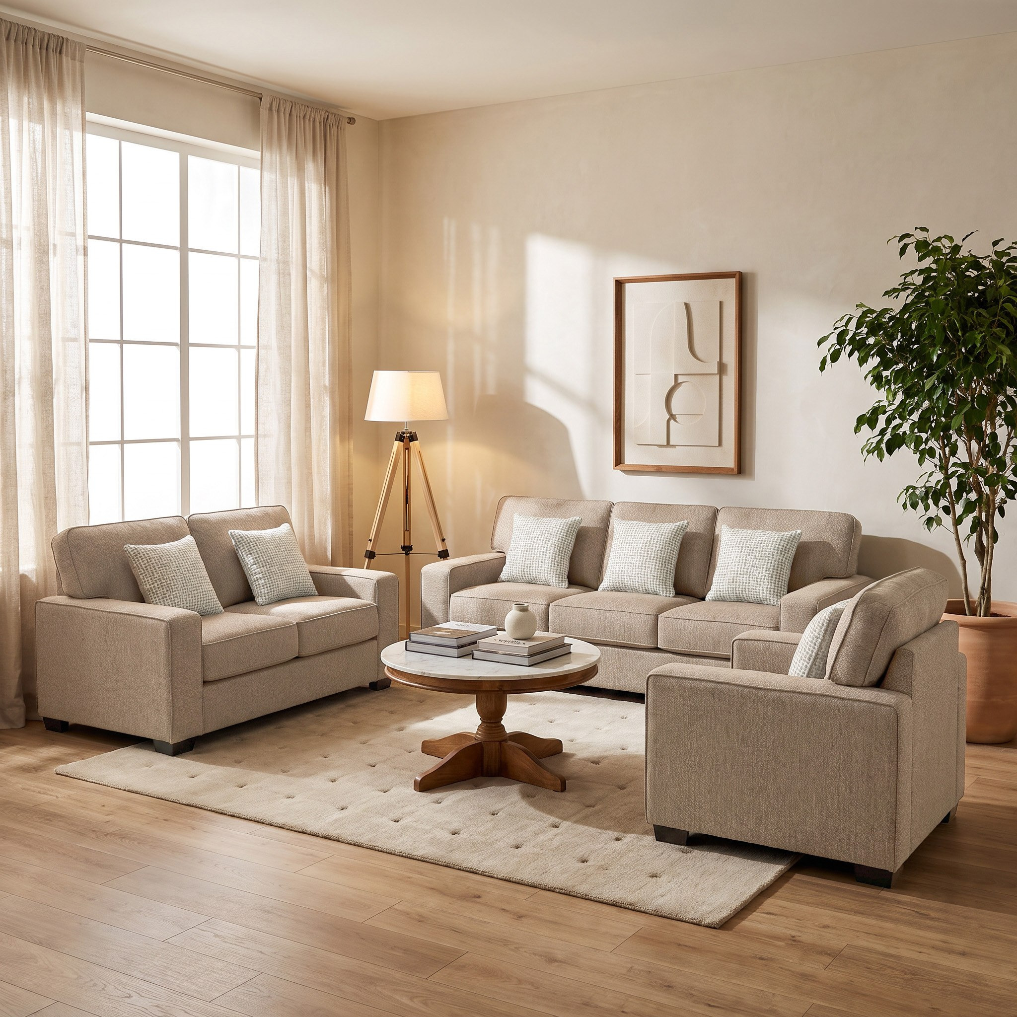 Cannes 2-Seater Fabric Sofa with 2 Cushions-hbxlivingroom-sofasandarmchairs-sofas-image-5