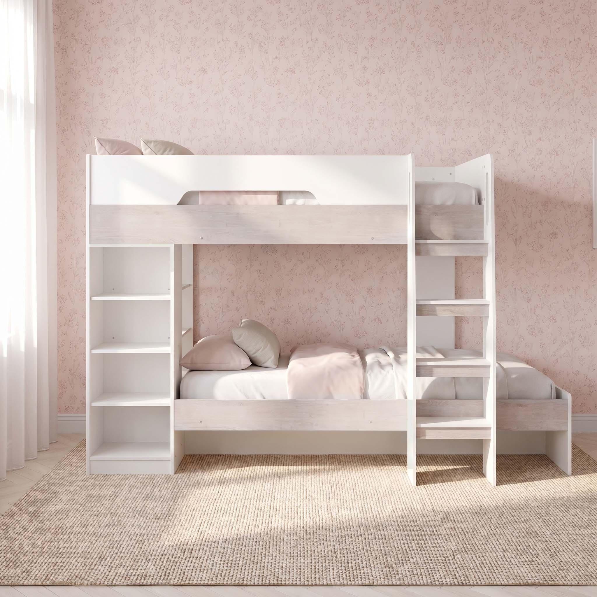 سرير بطابقين مع مساحة تخزين من هالمستاد - 90 × 190 سم-hbxkidsandyouth-bedsandbedsets-bunkbeds-single-image-2