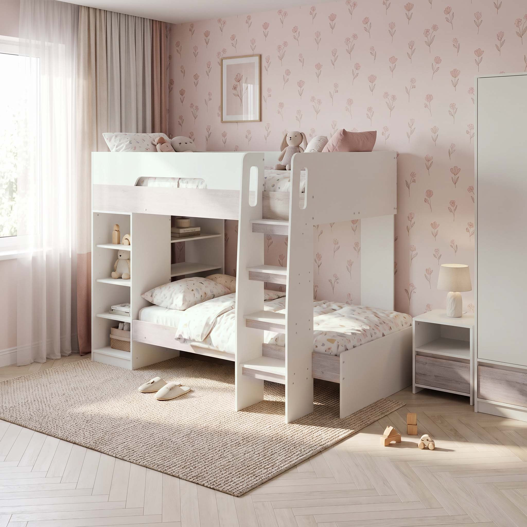 سرير بطابقين مع مساحة تخزين من هالمستاد - 90 × 190 سم-hbxkidsandyouth-bedsandbedsets-bunkbeds-single-image-5
