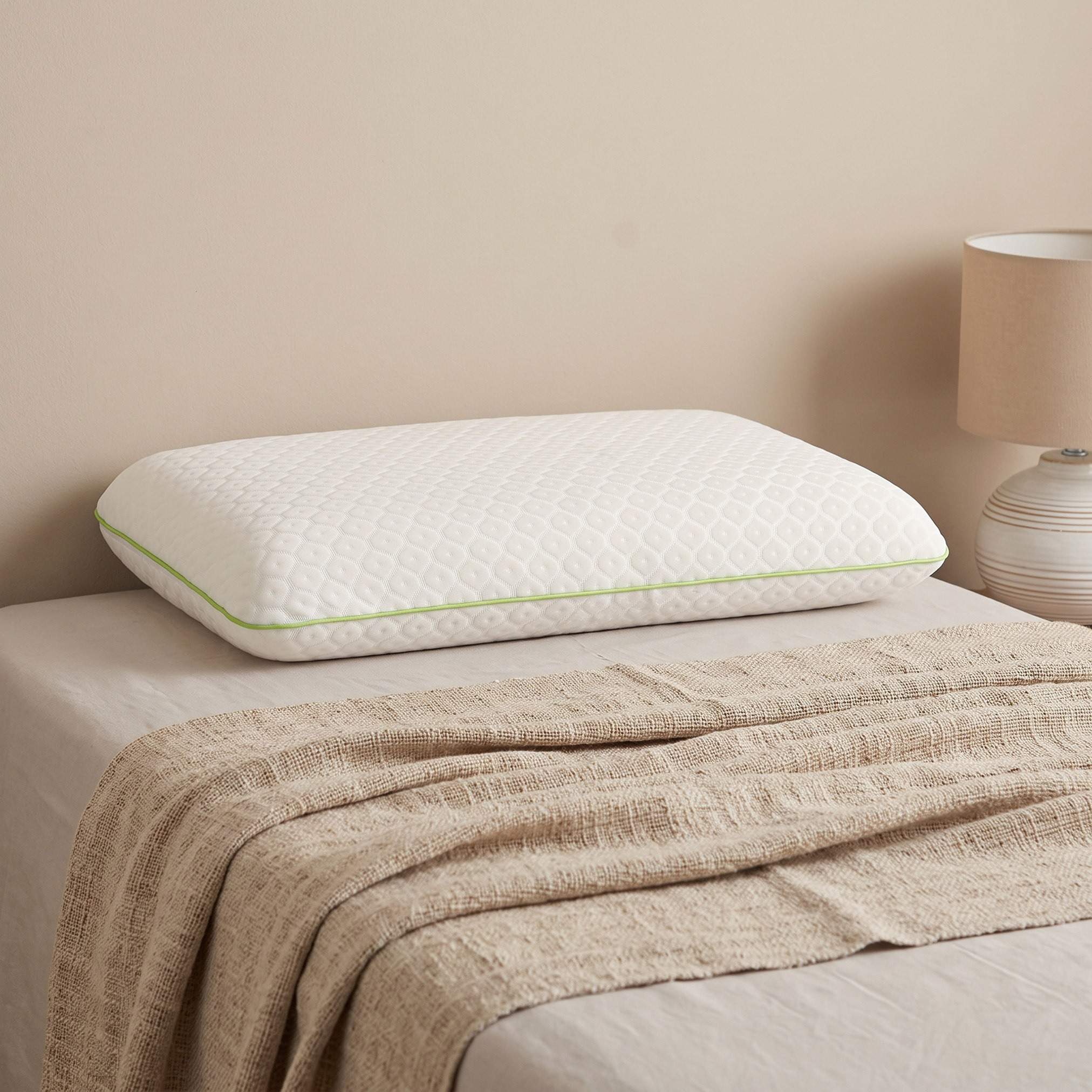 Sleep Ease Medium Support Memory Foam Pillow - 60x40x12 cm-hbxdecorandfurnishings-bedding-duvetsandpillows-image-1