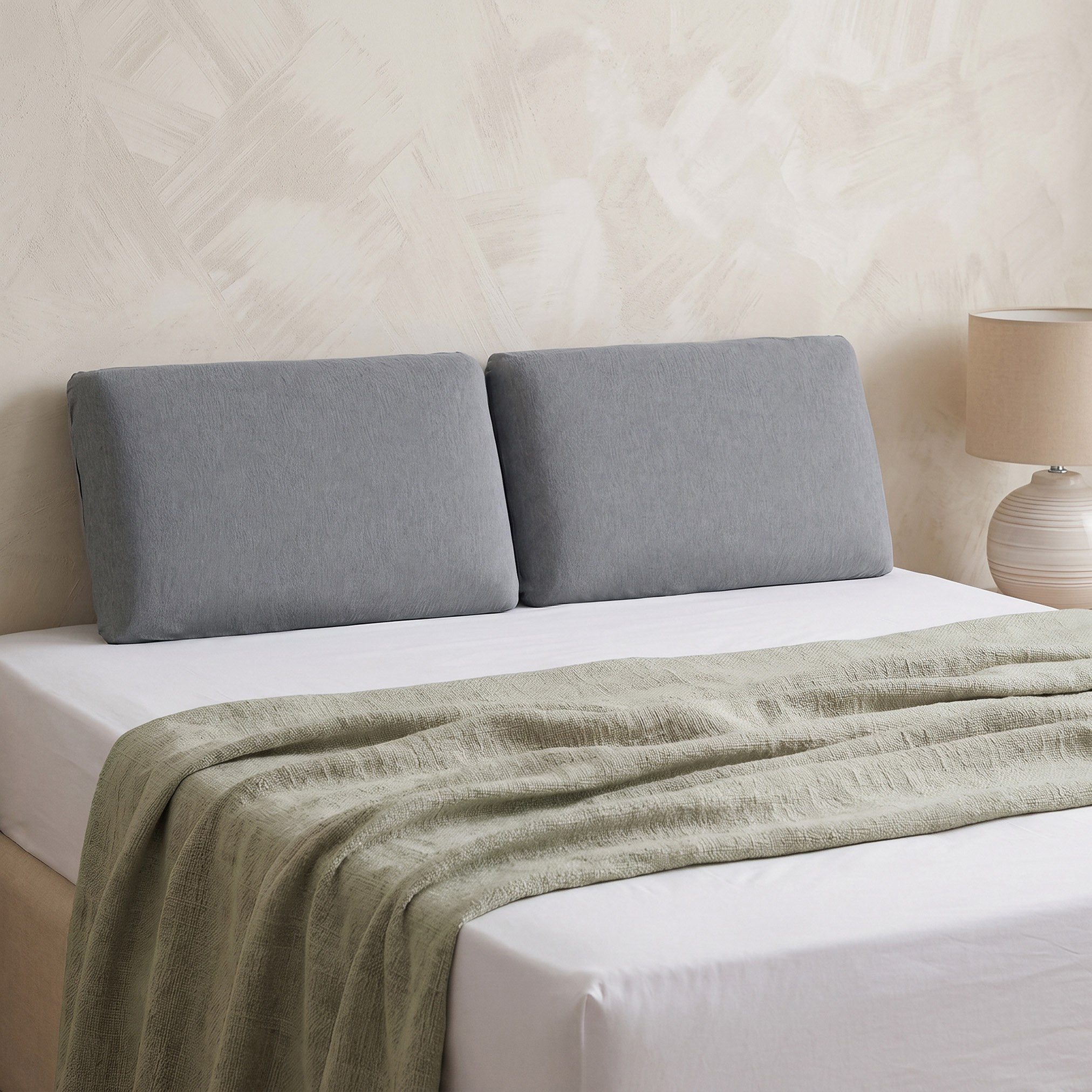 Sleep Ease 2-Piece Memory Foam Pillow Set - 60x40x12 cm-hbxdecorandfurnishings-bedding-duvetsandpillows-image-1