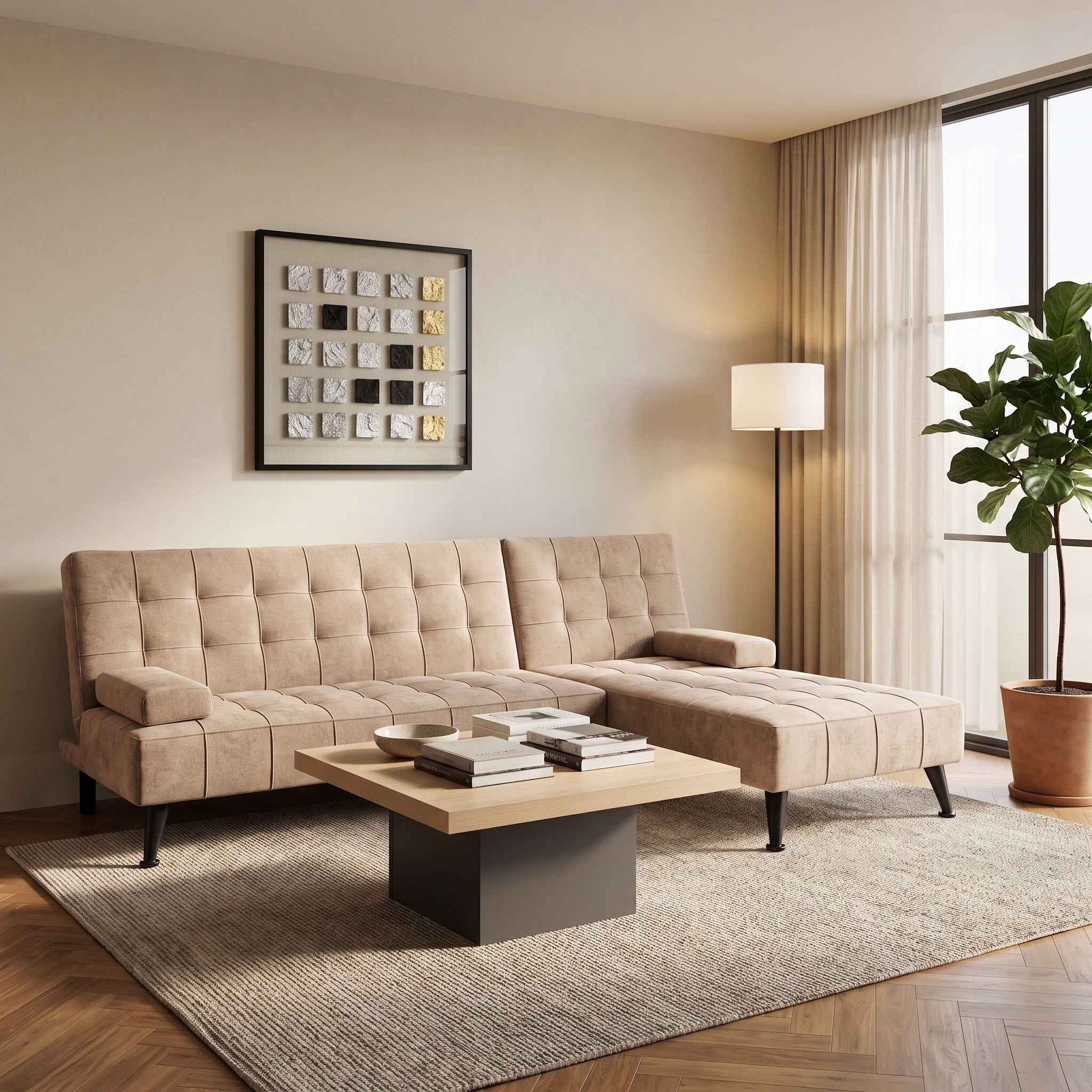 Movo Lasero 5-Seater Reversible Fabric Corner Sofa Bed-hbxfurniture-sofasandarmchairs-sofabeds-image-10