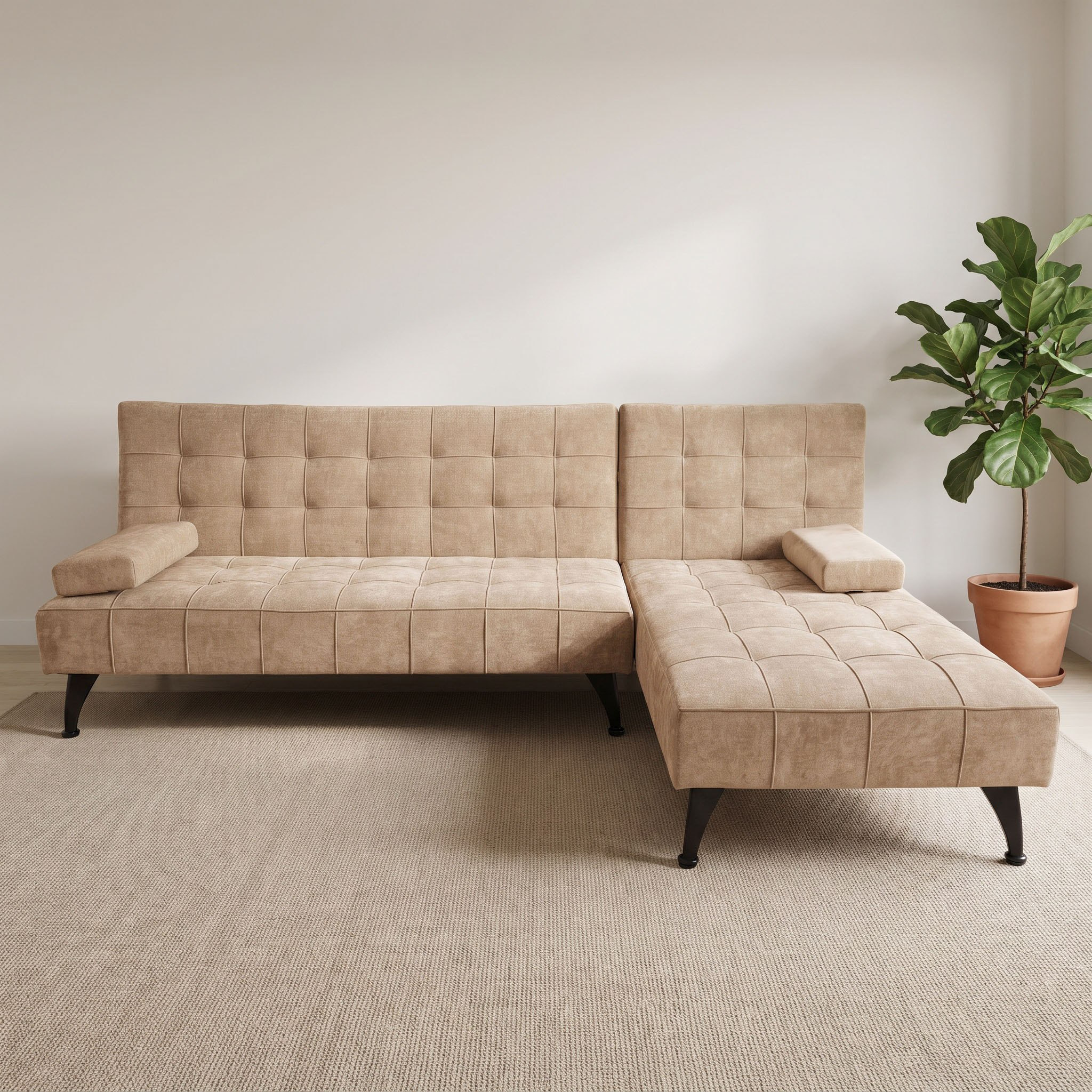 Movo Lasero 5-Seater Reversible Fabric Corner Sofa Bed-hbxfurniture-sofasandarmchairs-sofabeds-image-5