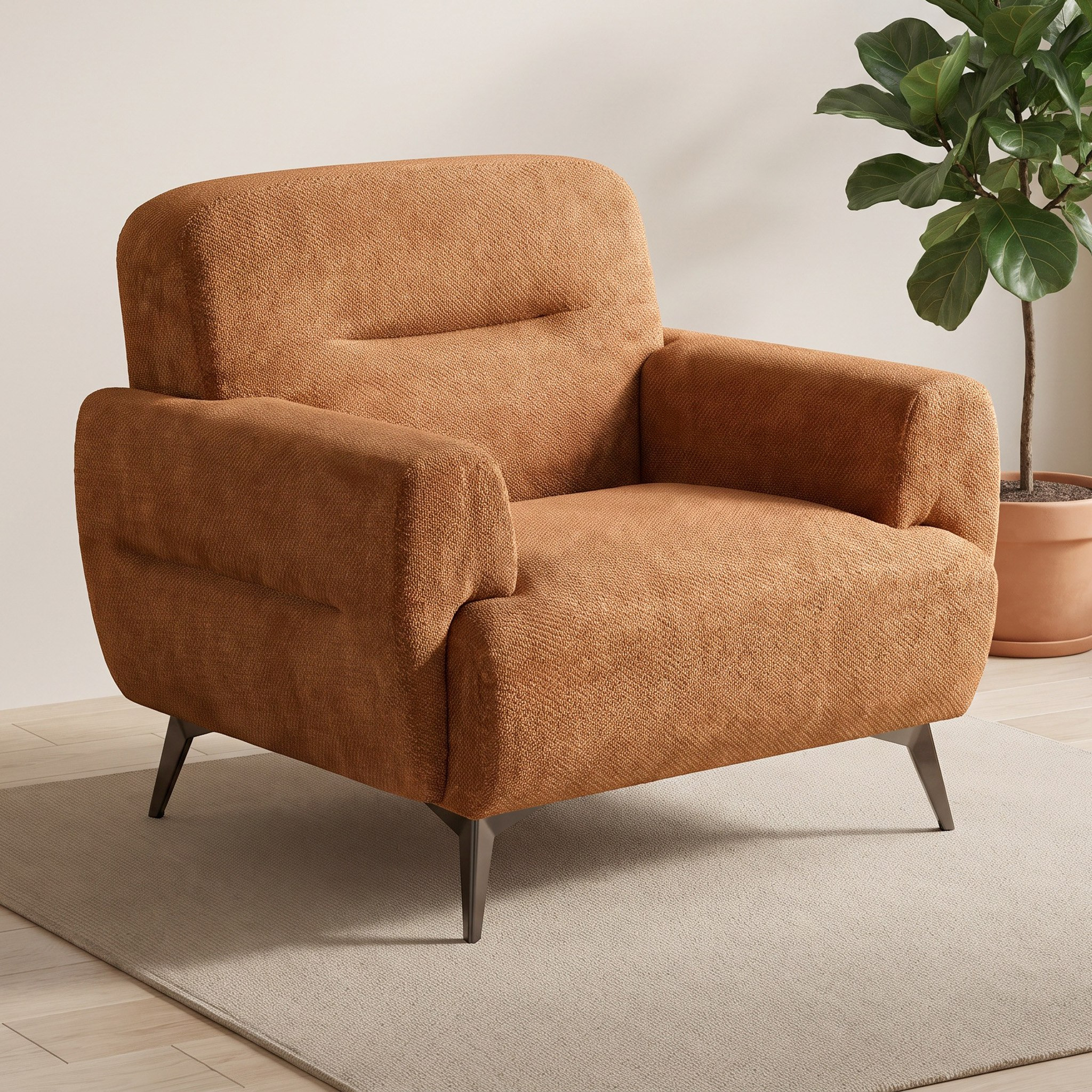 Movo Amara Armchair Fabric Sofa-hbxfurniture-sofasandarmchairs-armchairs-image-2