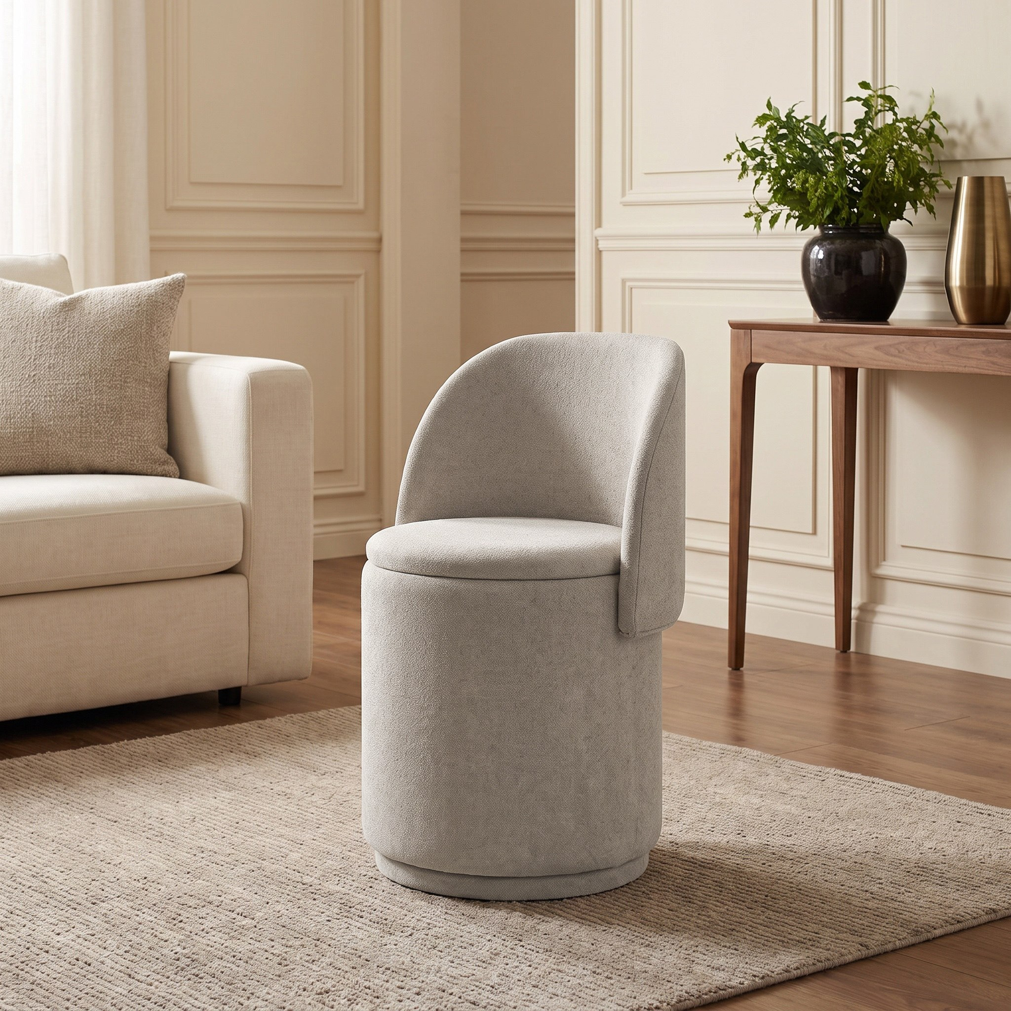 مقعد عثماني قماشي بمسند ظهر دوار ومساحة تخزين من كارلتون-hbxlivingroom-sofasandarmchairs-ottomansandfootstools-image-1
