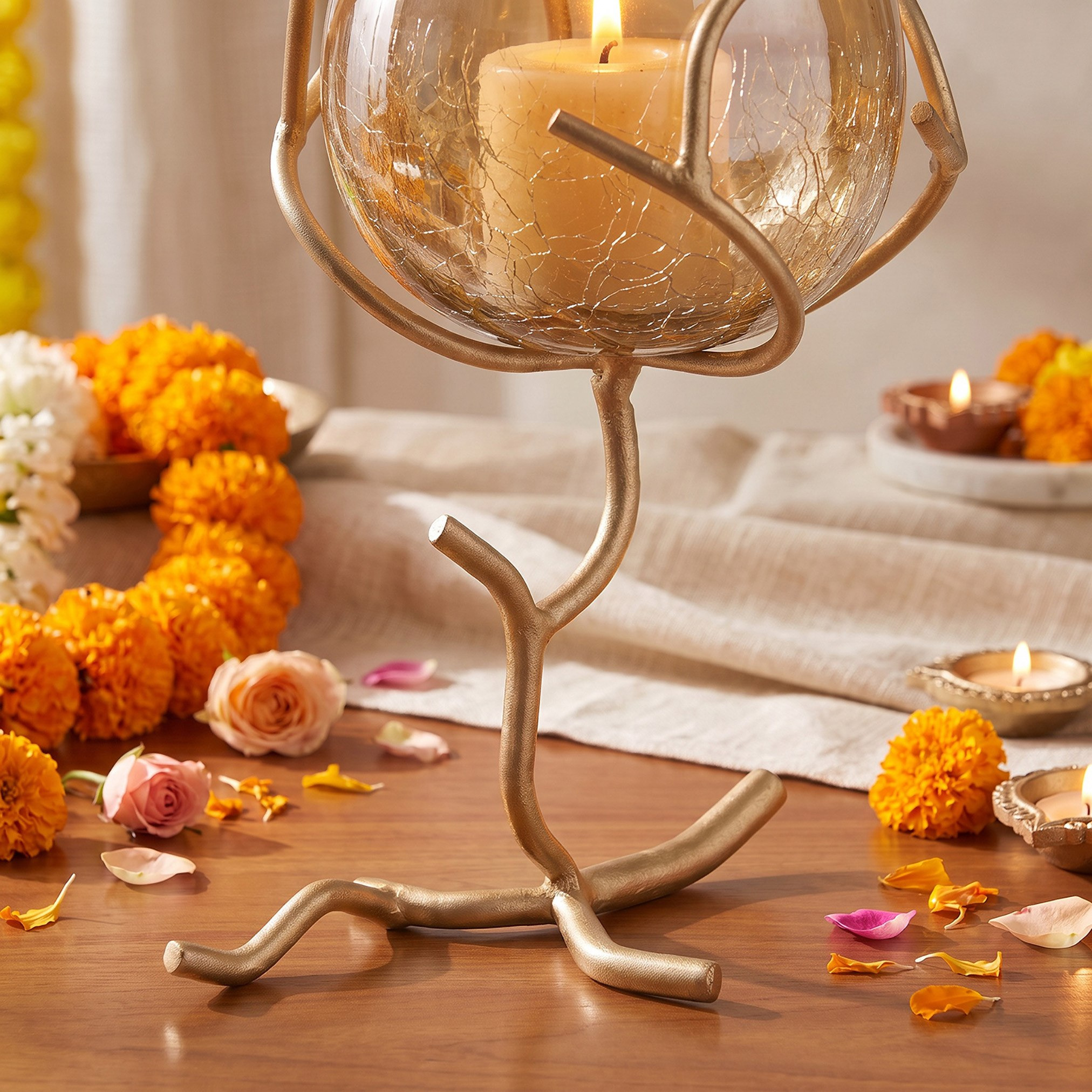 Nyra Single Votive Holder - 12x12x15 cm-hbxdiningroom-decorandaccessories-candleholders-image-3