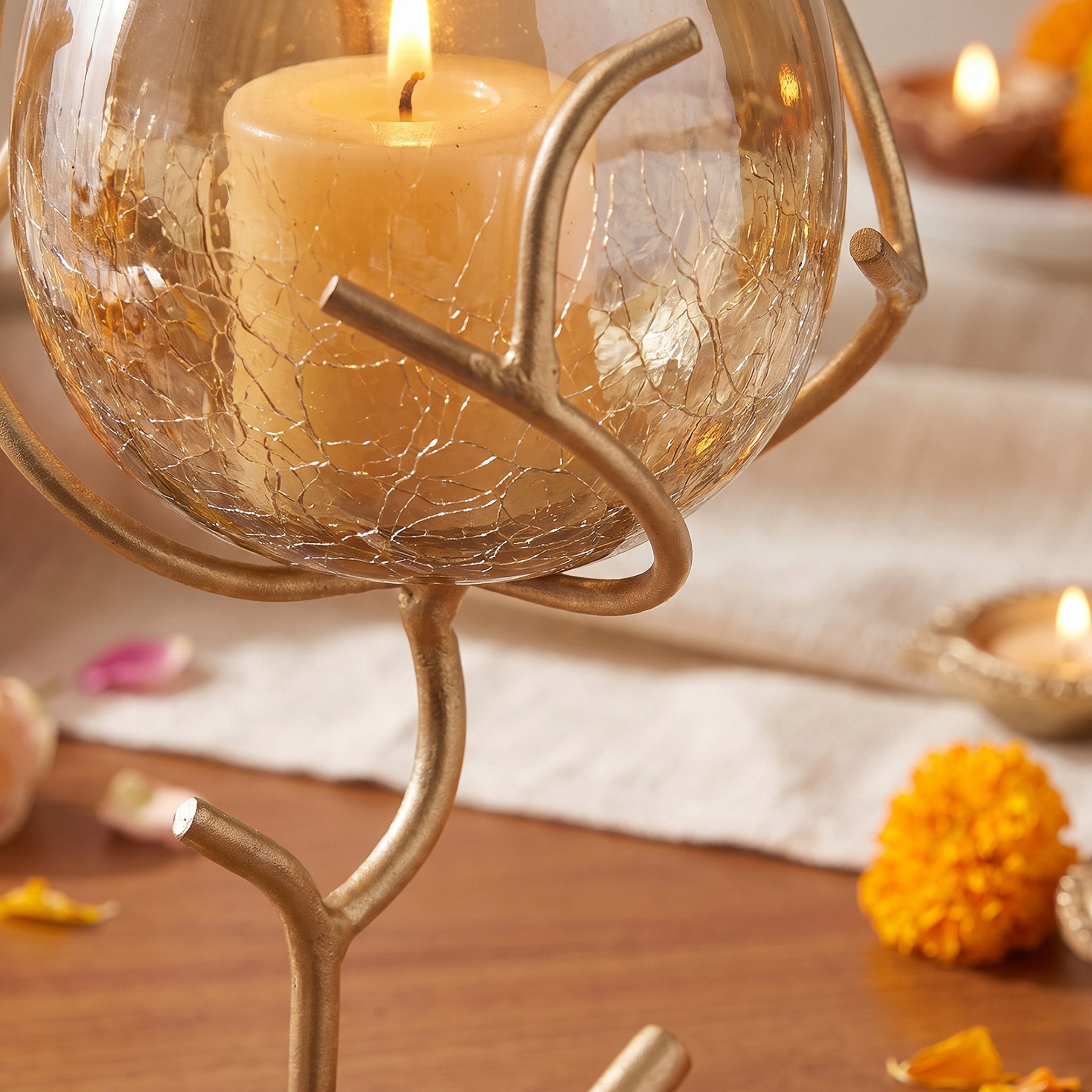 Nyra Single Votive Holder - 12x12x15 cm-hbxdiningroom-decorandaccessories-candleholders-image-4